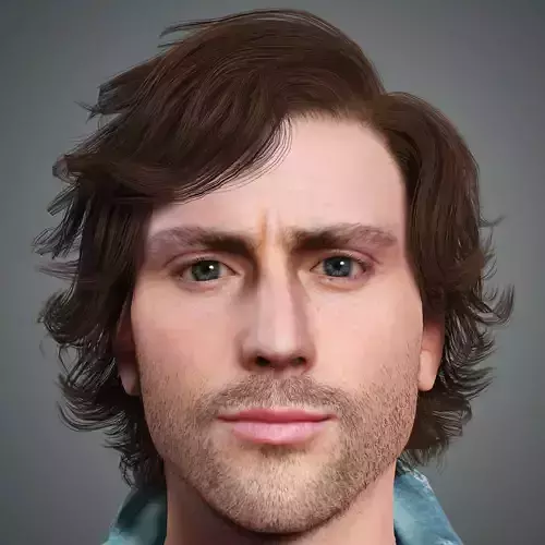 Aaron Taylor-Johnson Character Low-poly 3D model