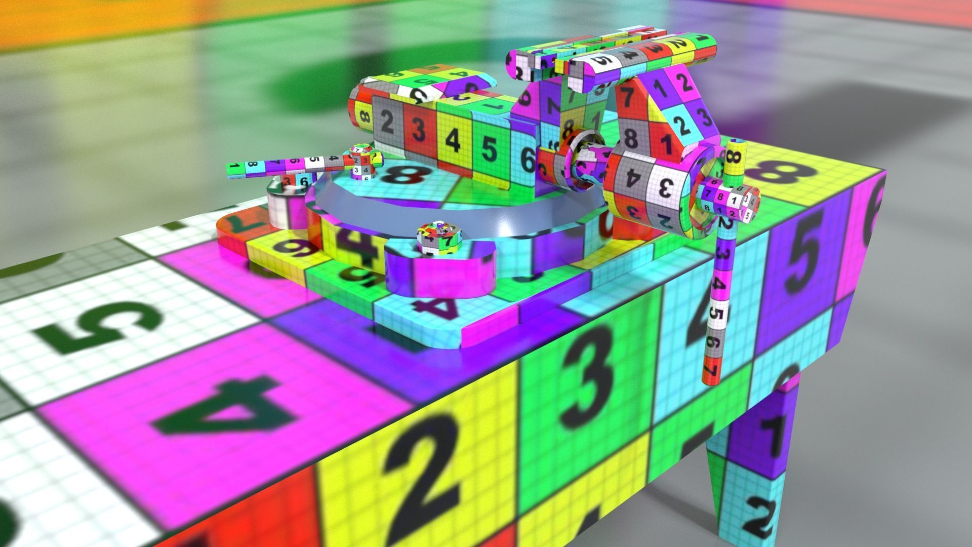 laos Vintage Bench Vise Low-poly 3D model_11