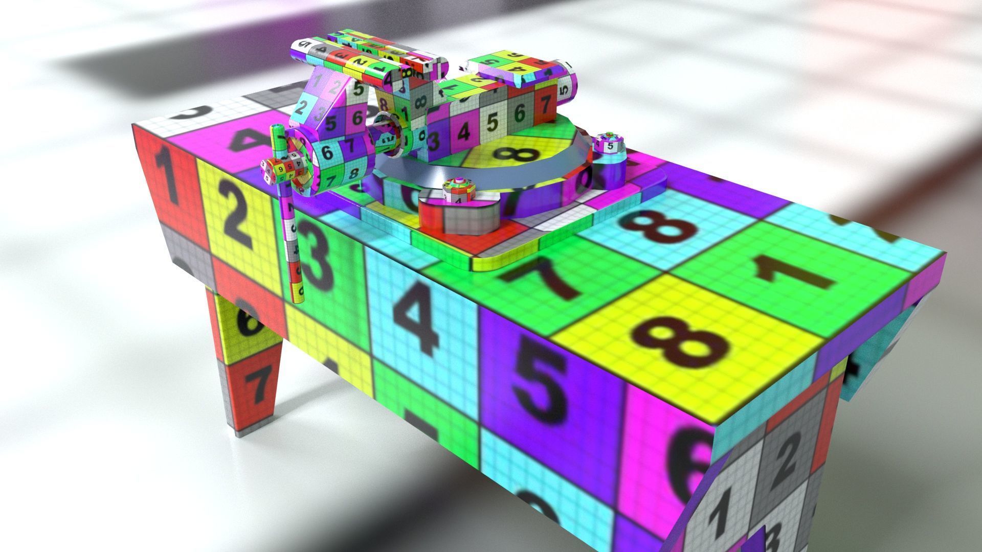 laos Vintage Bench Vise Low-poly 3D model_12