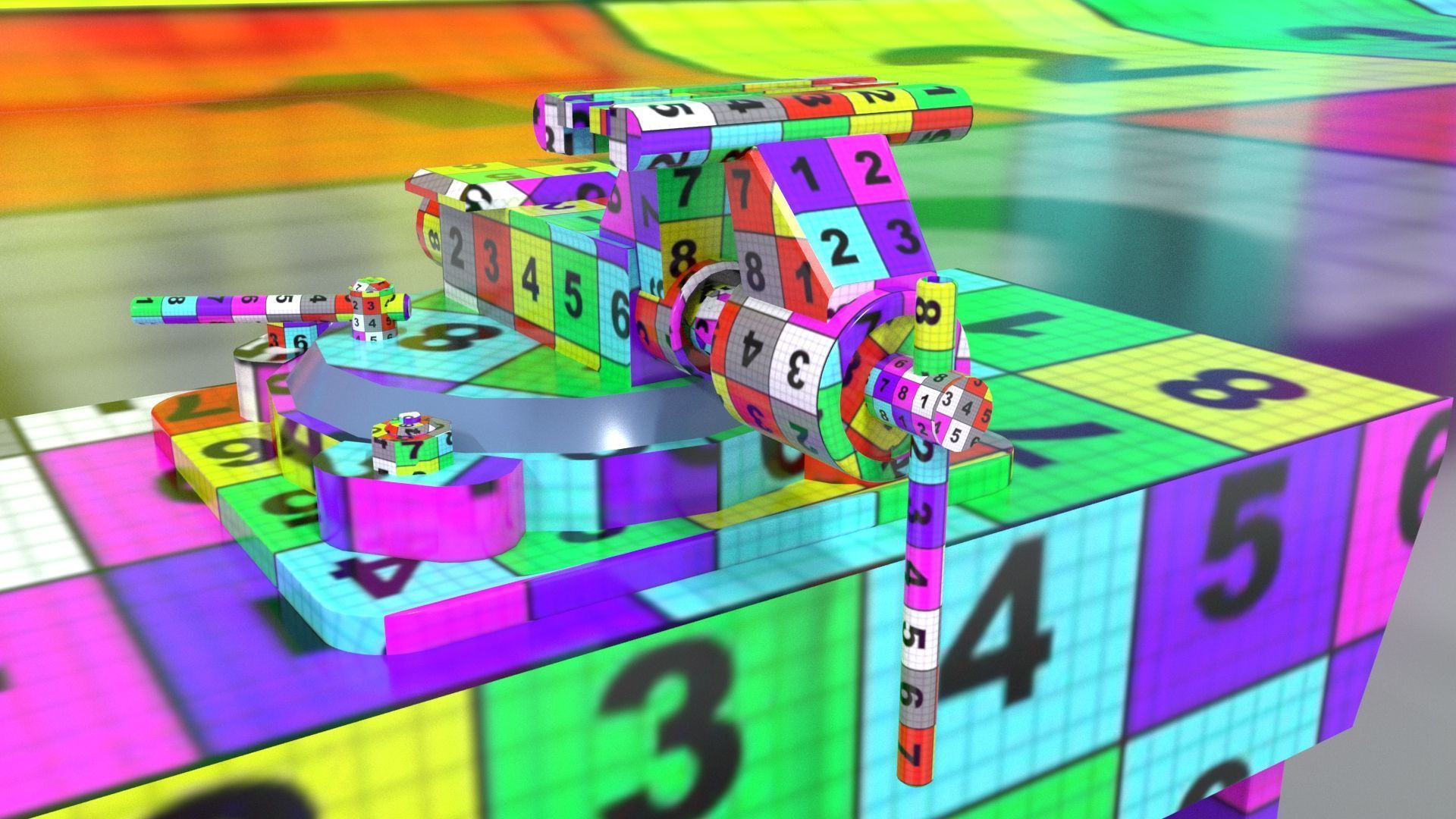 laos Vintage Bench Vise Low-poly 3D model_14