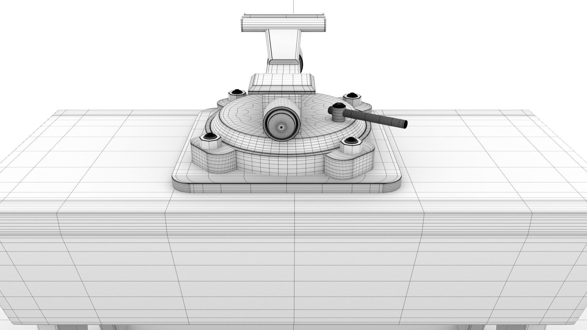 laos Vintage Bench Vise Low-poly 3D model_8