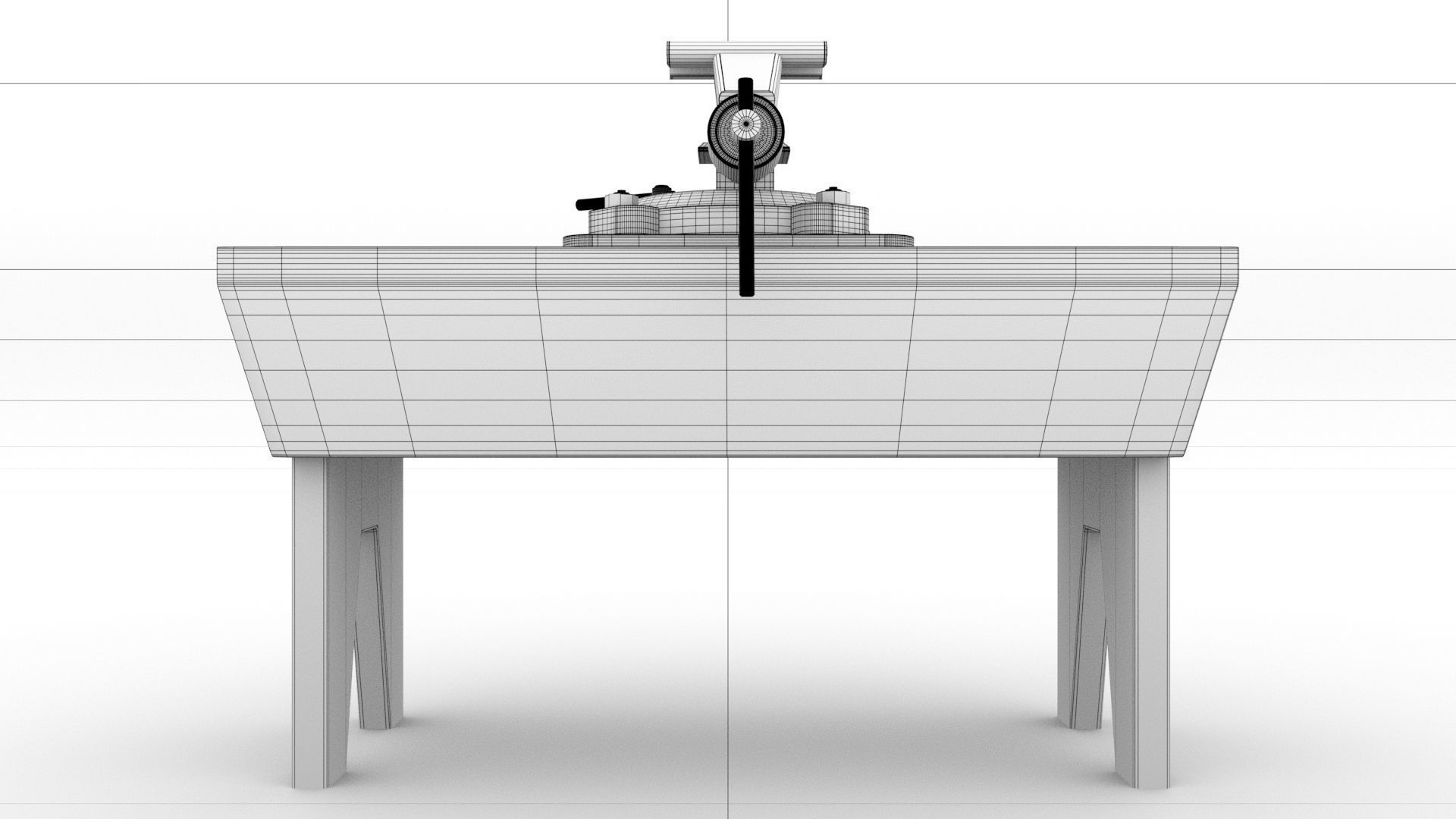 laos Vintage Bench Vise Low-poly 3D model_5