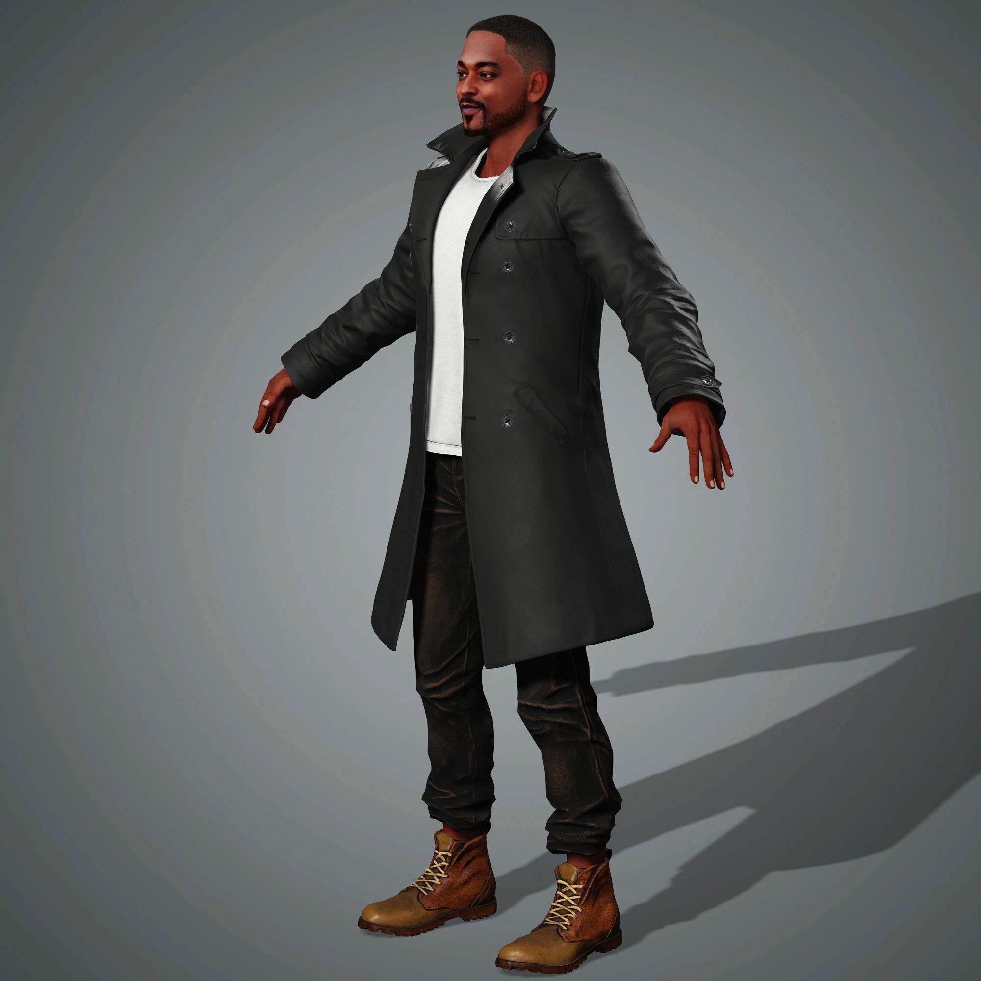Anthony Mackie Character Low-poly 3D model_10
