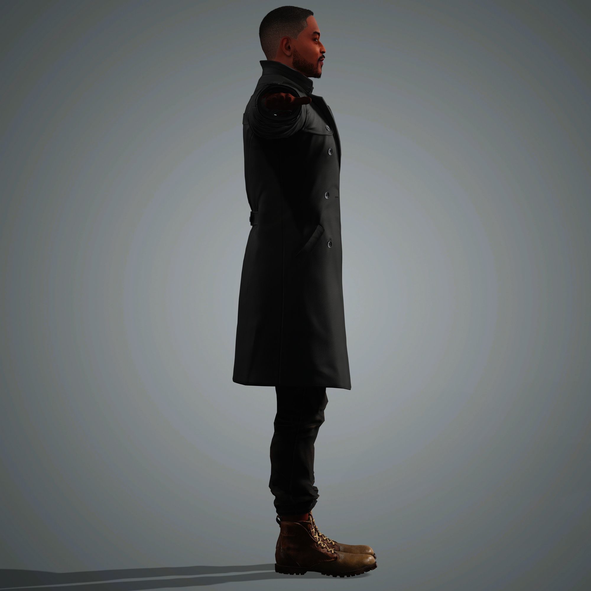 Anthony Mackie Character Low-poly 3D model_16