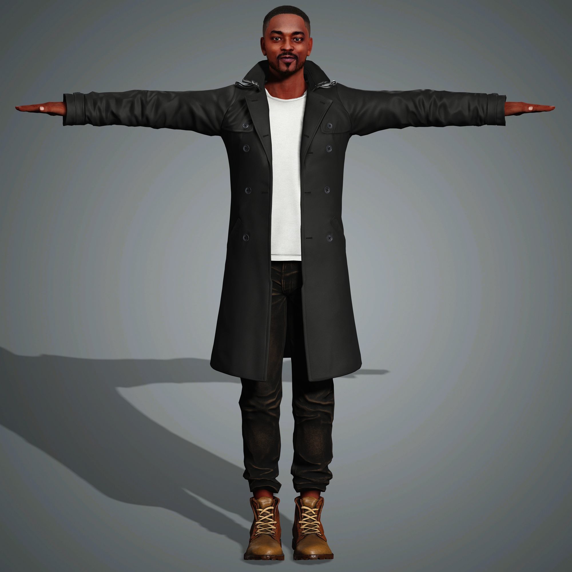 Anthony Mackie Character Low-poly 3D model_12