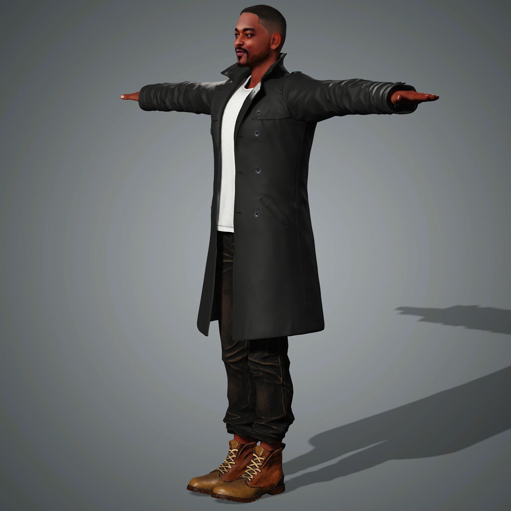 Anthony Mackie Character Low-poly 3D model_13