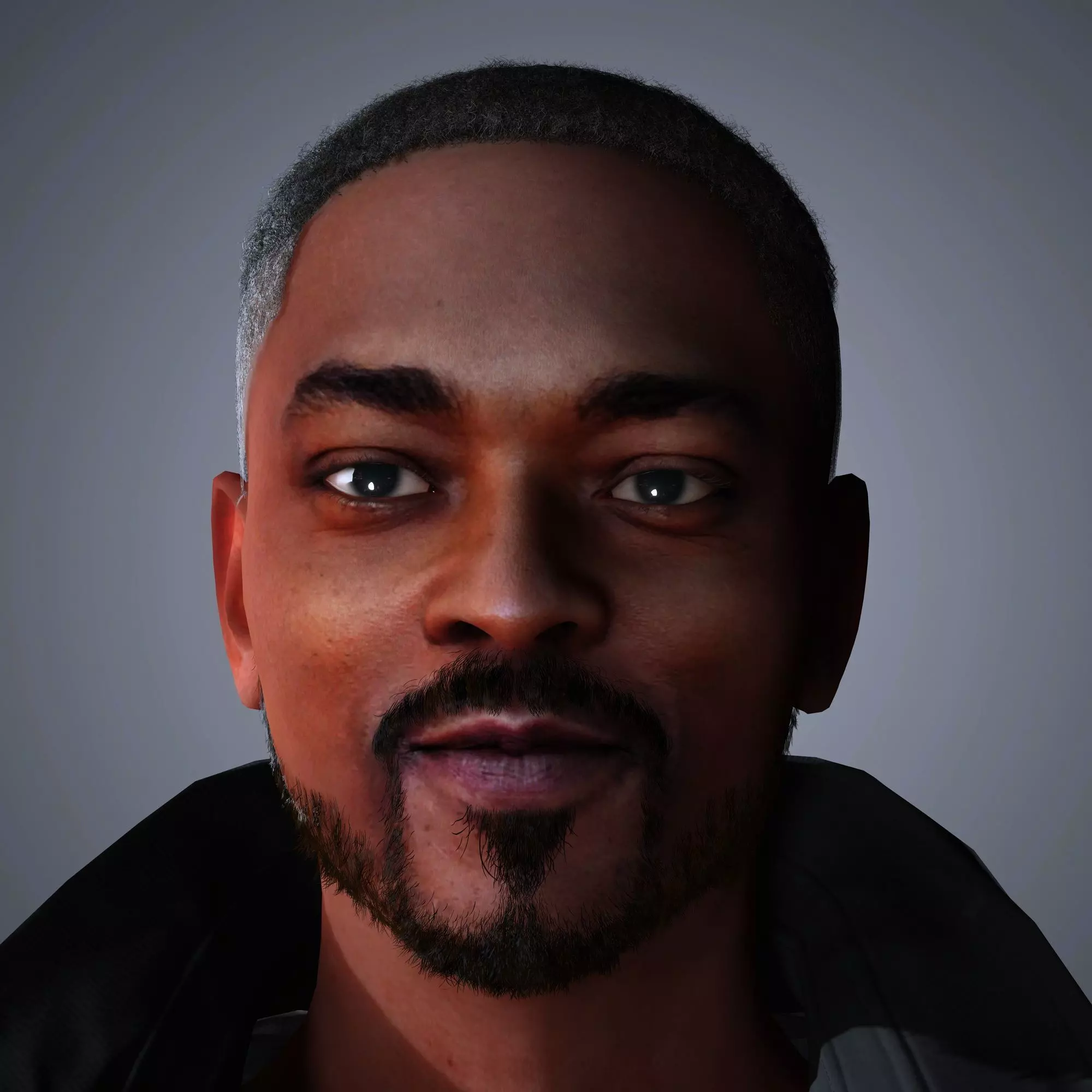 Anthony Mackie Character Low-poly 3D model_0