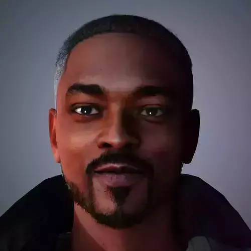 Anthony Mackie Character Low-poly 3D model