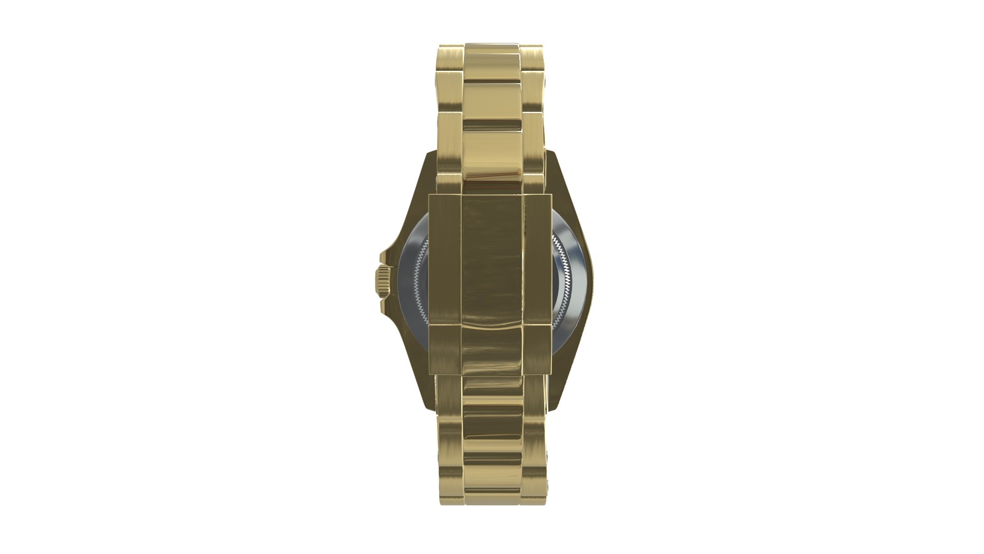 Watch Submariner Date Yellow Gold - Blue Dial Low-poly 3D model_3
