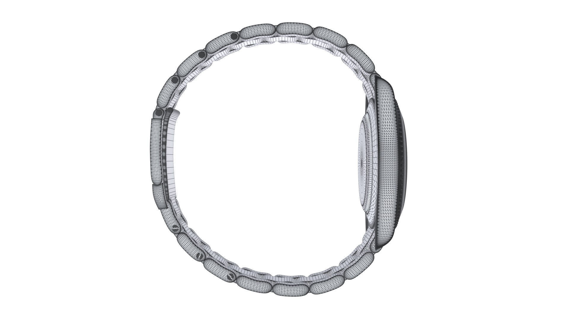 Watch Submariner Date Yellow Gold - Blue Dial Low-poly 3D model_8