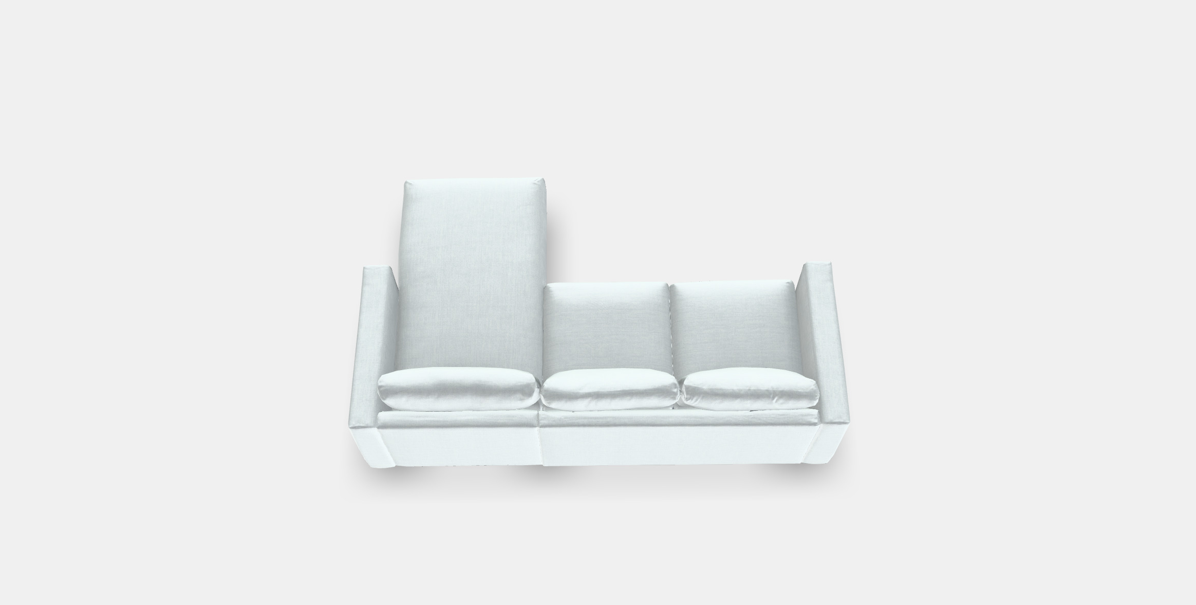 VIMLE Cover 3-seat sofa w chaise longue Low-poly 3D model_3