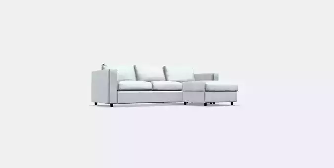 VIMLE Cover 3-seat sofa w chaise longue
