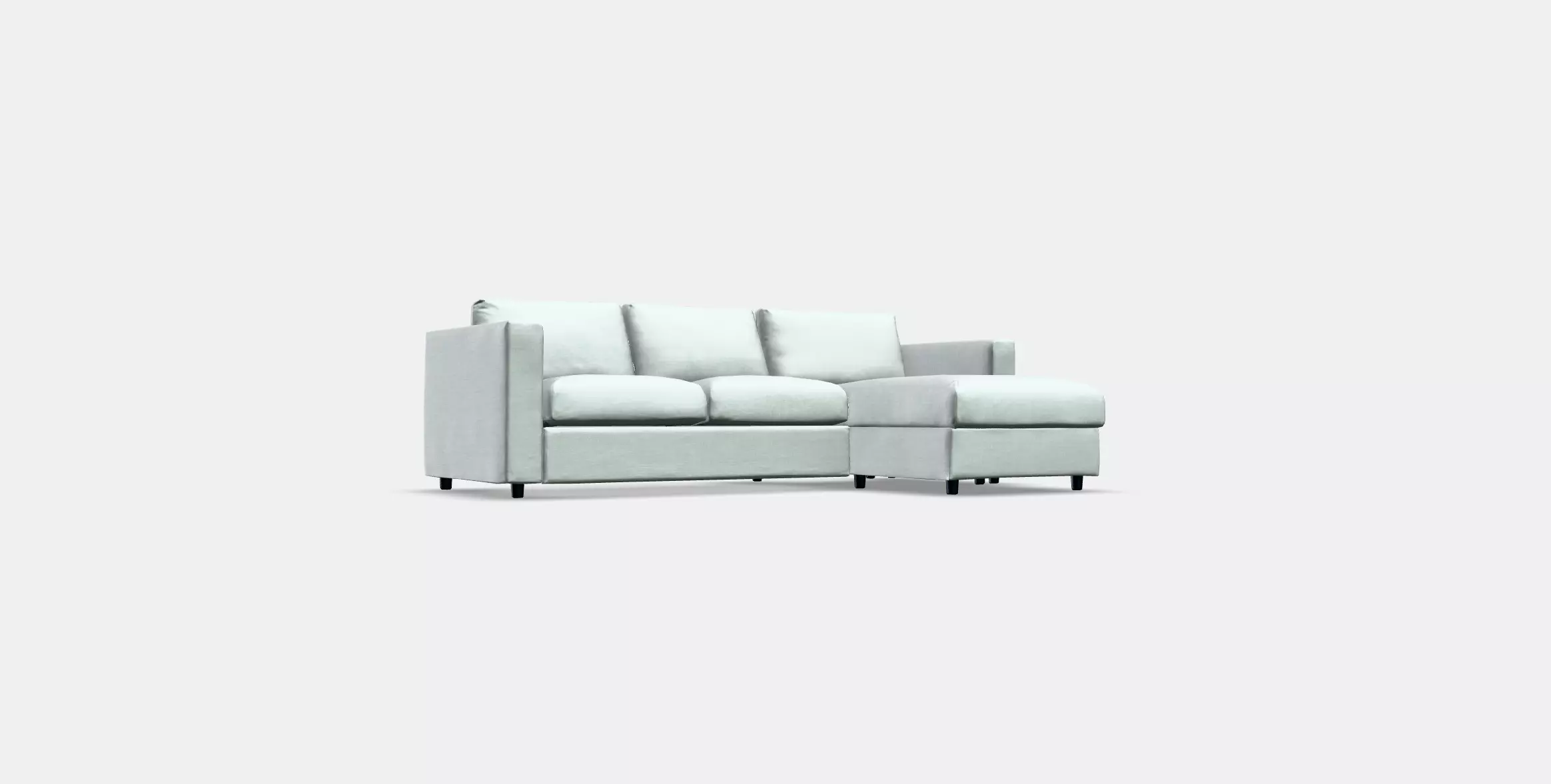 VIMLE Cover 3-seat sofa w chaise longue Low-poly 3D model_0