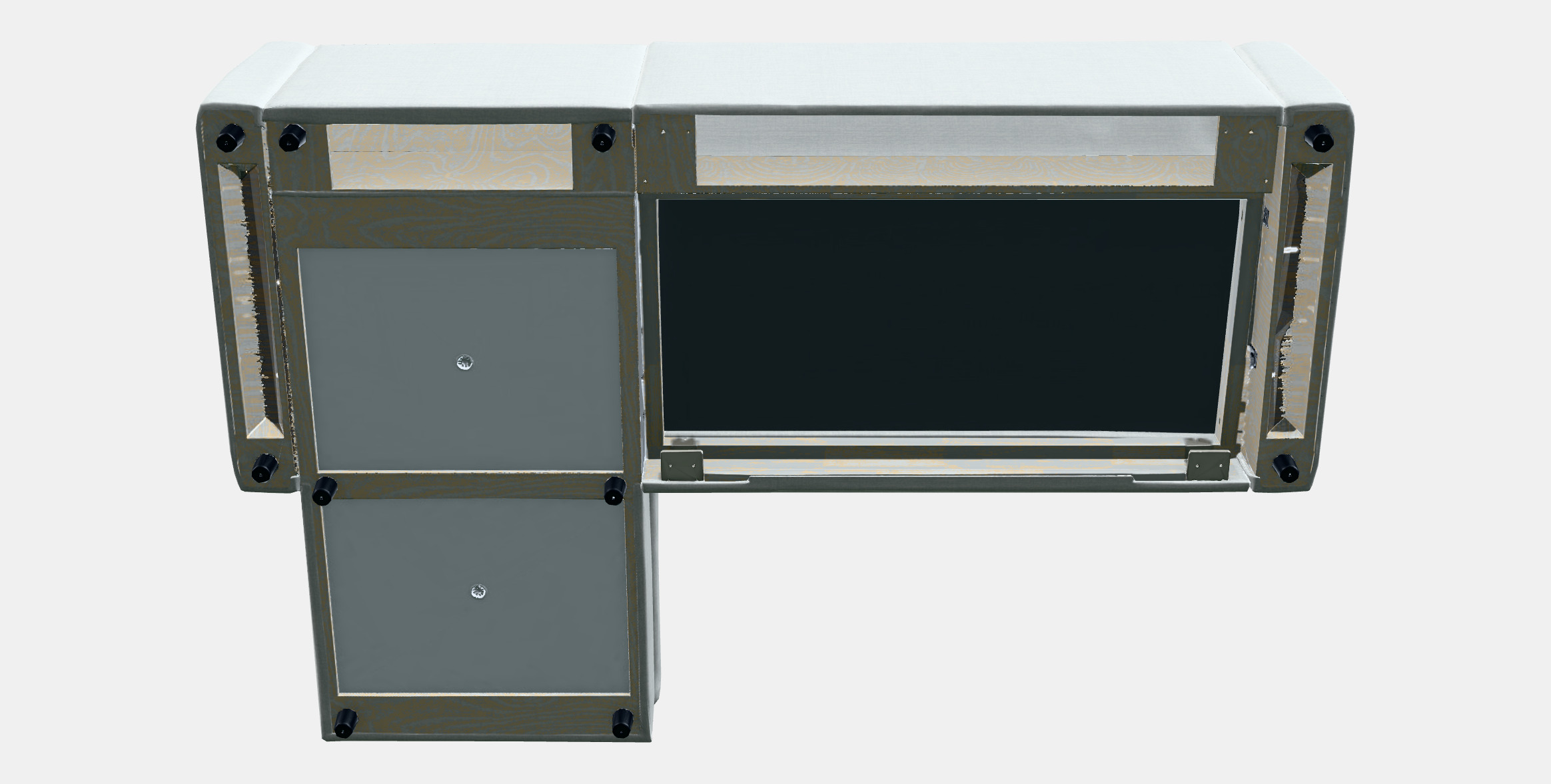 VIMLE Cover 3-seat sofa w chaise longue Low-poly 3D model_8