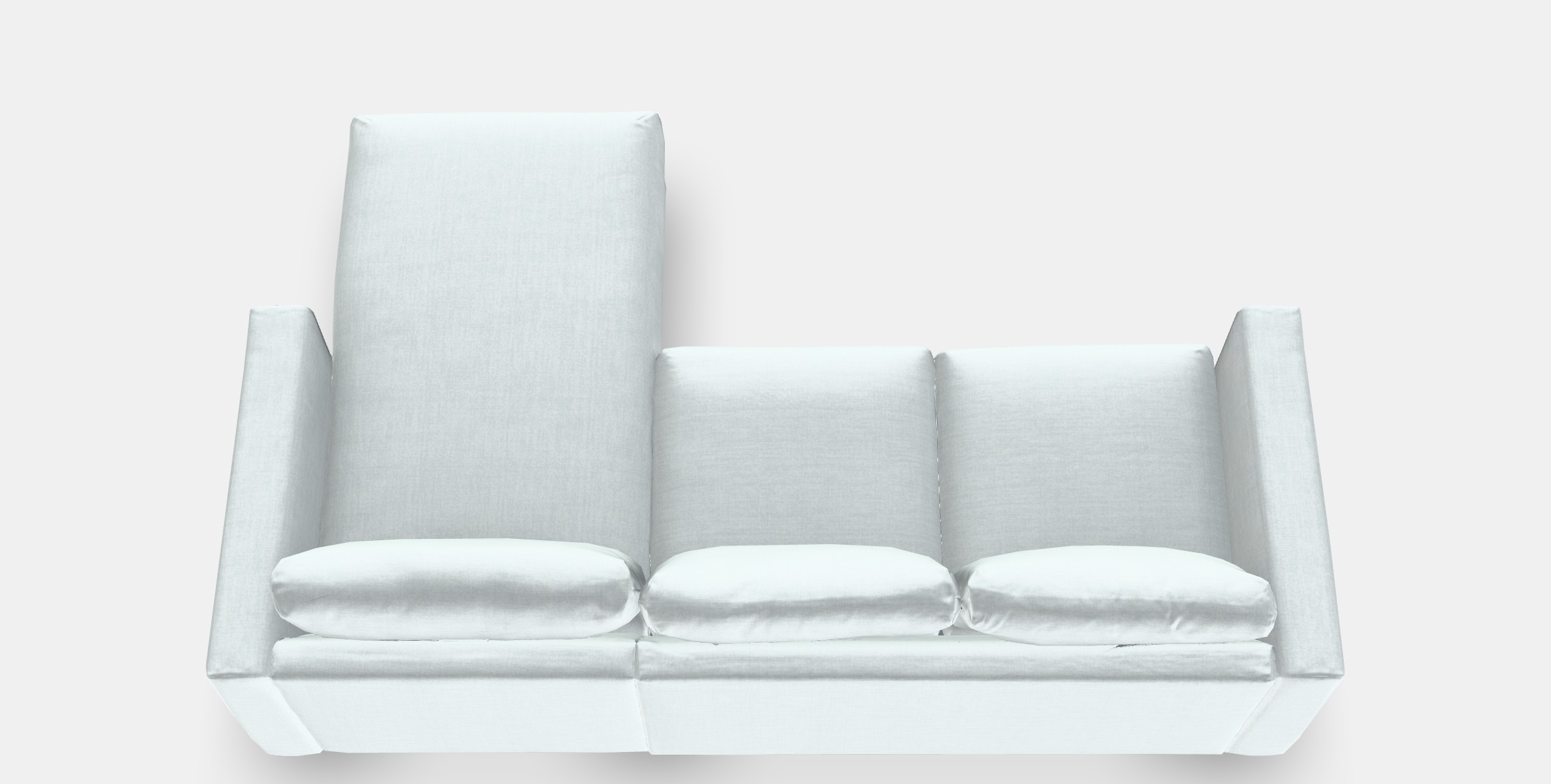 VIMLE Cover 3-seat sofa w chaise longue Low-poly 3D model_4