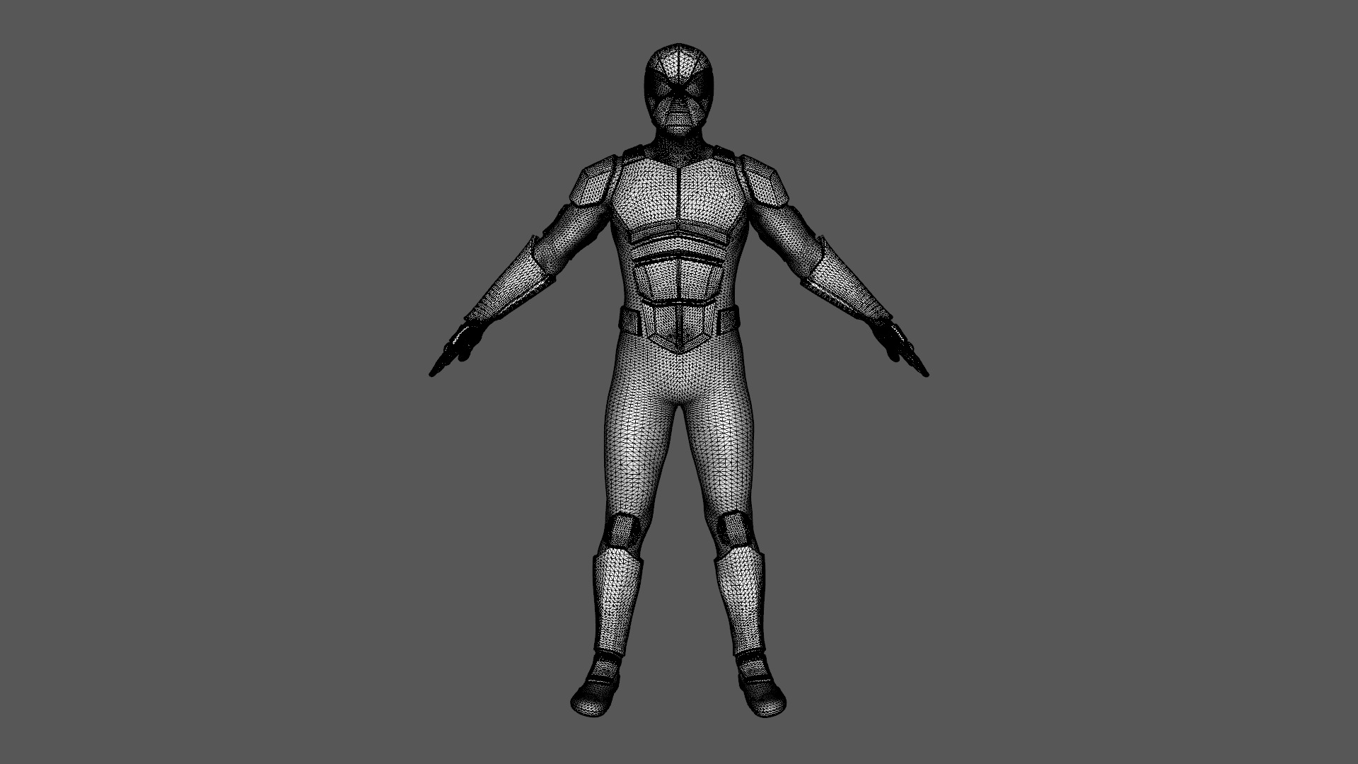 Spider-Armor MK I Rigged Animated Low-poly 3D model_15
