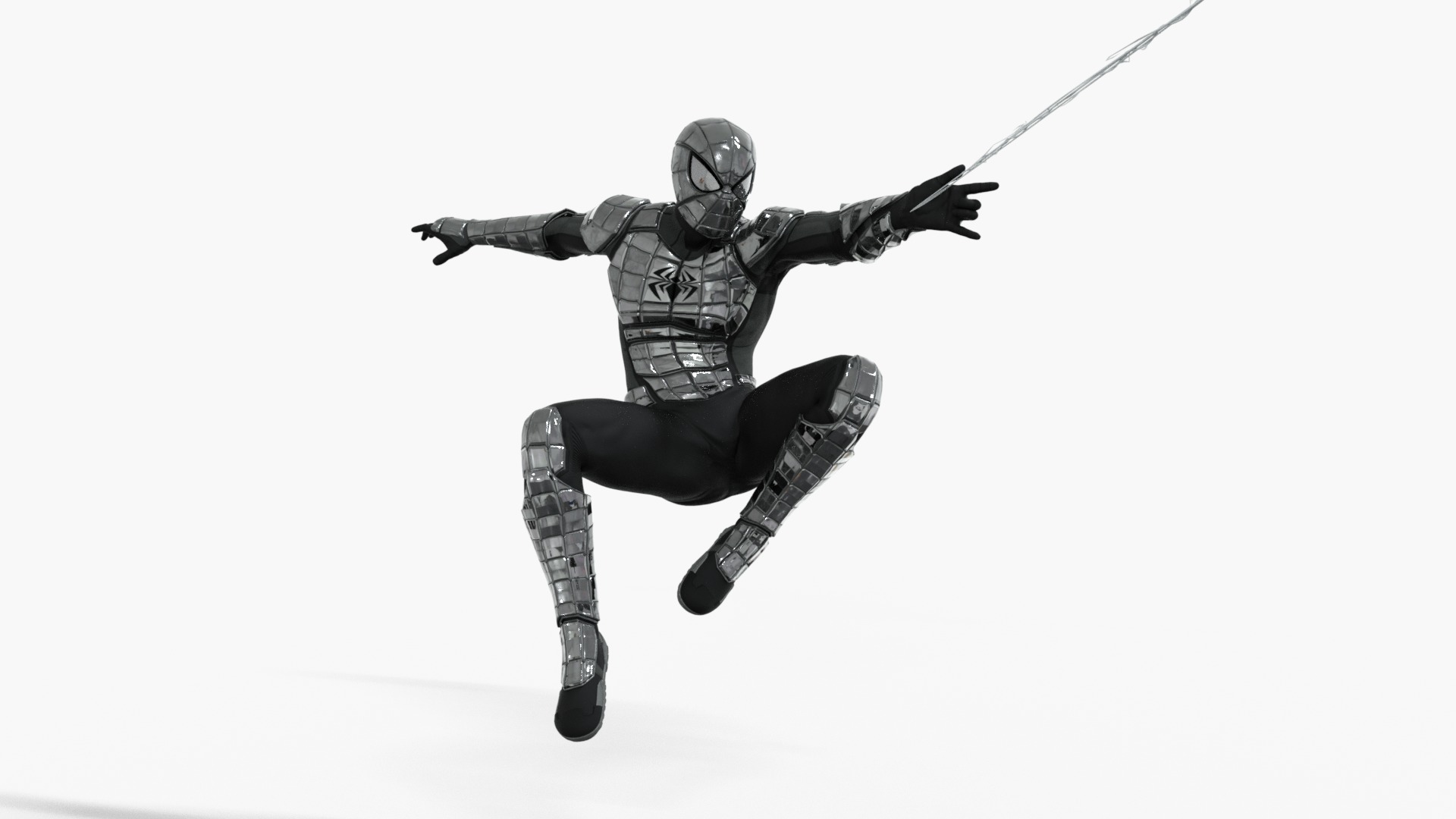 Spider-Armor MK I Rigged Animated Low-poly 3D model_2
