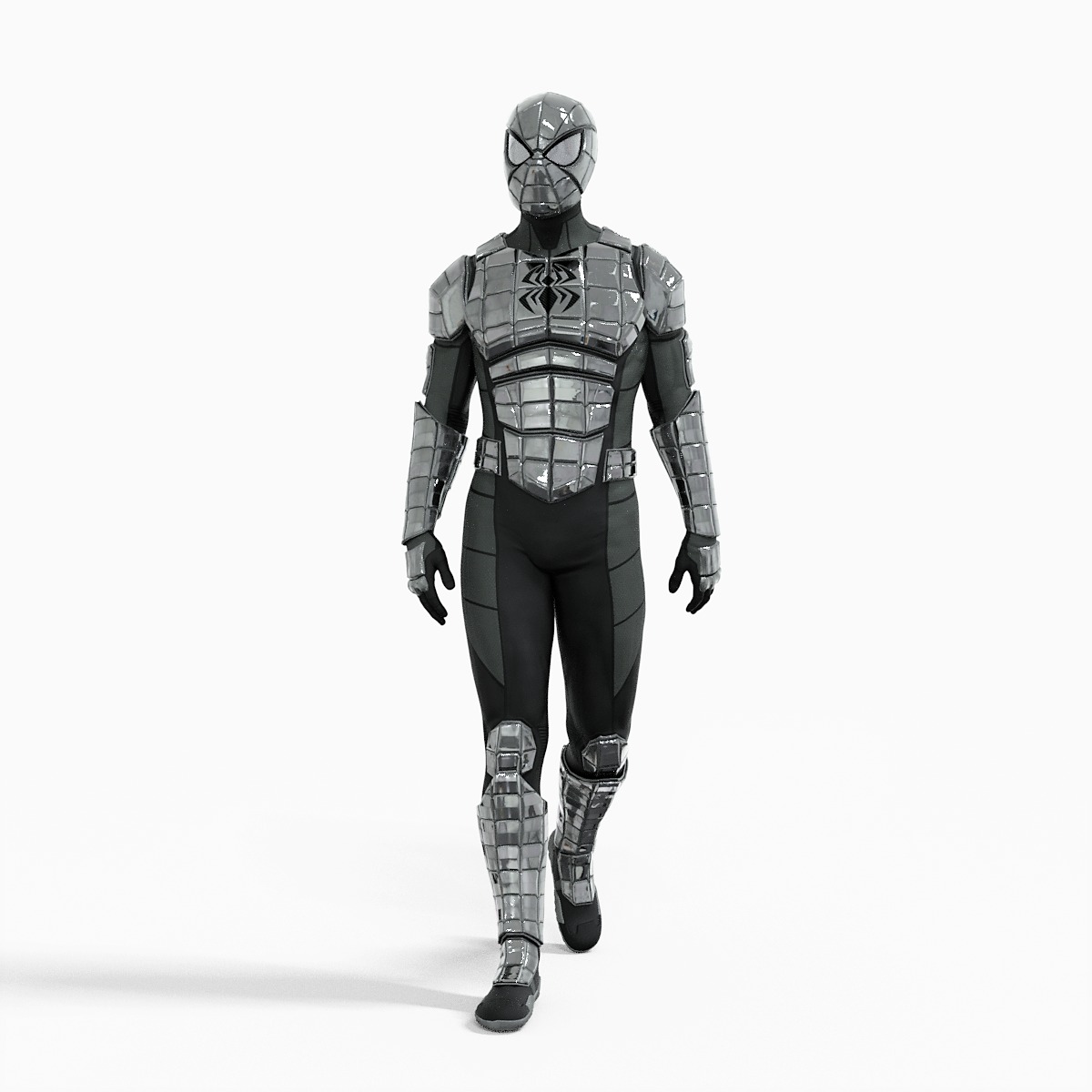 Spider-Armor MK I Rigged Animated Low-poly 3D model_12