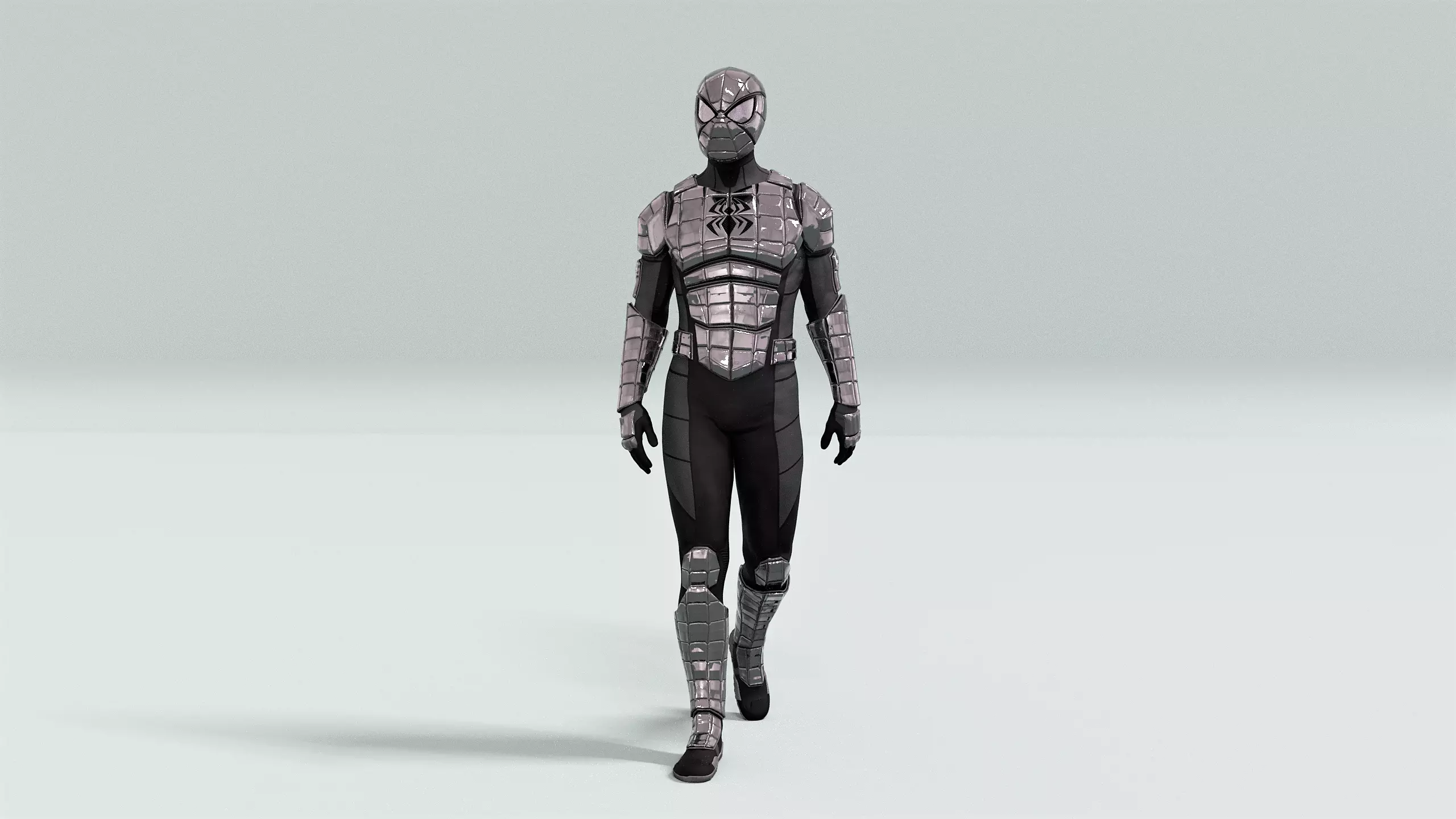 Spider-Armor MK I Rigged Animated Low-poly 3D model_0