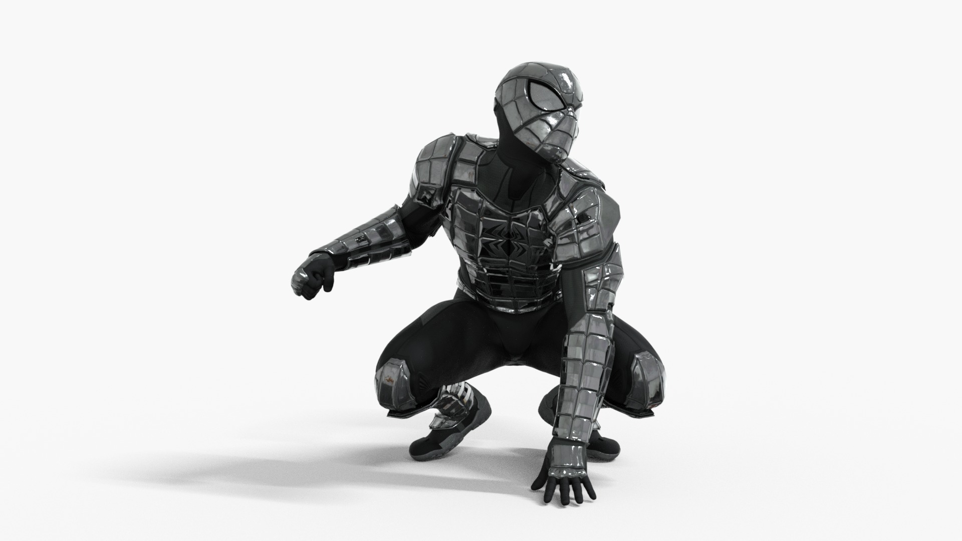 Spider-Armor MK I Rigged Animated Low-poly 3D model_4