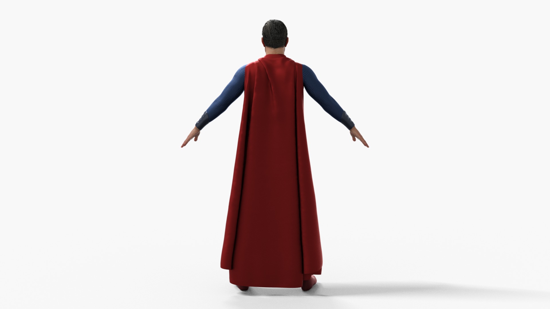 Superman Rigged Animated Low-poly 3D model_7