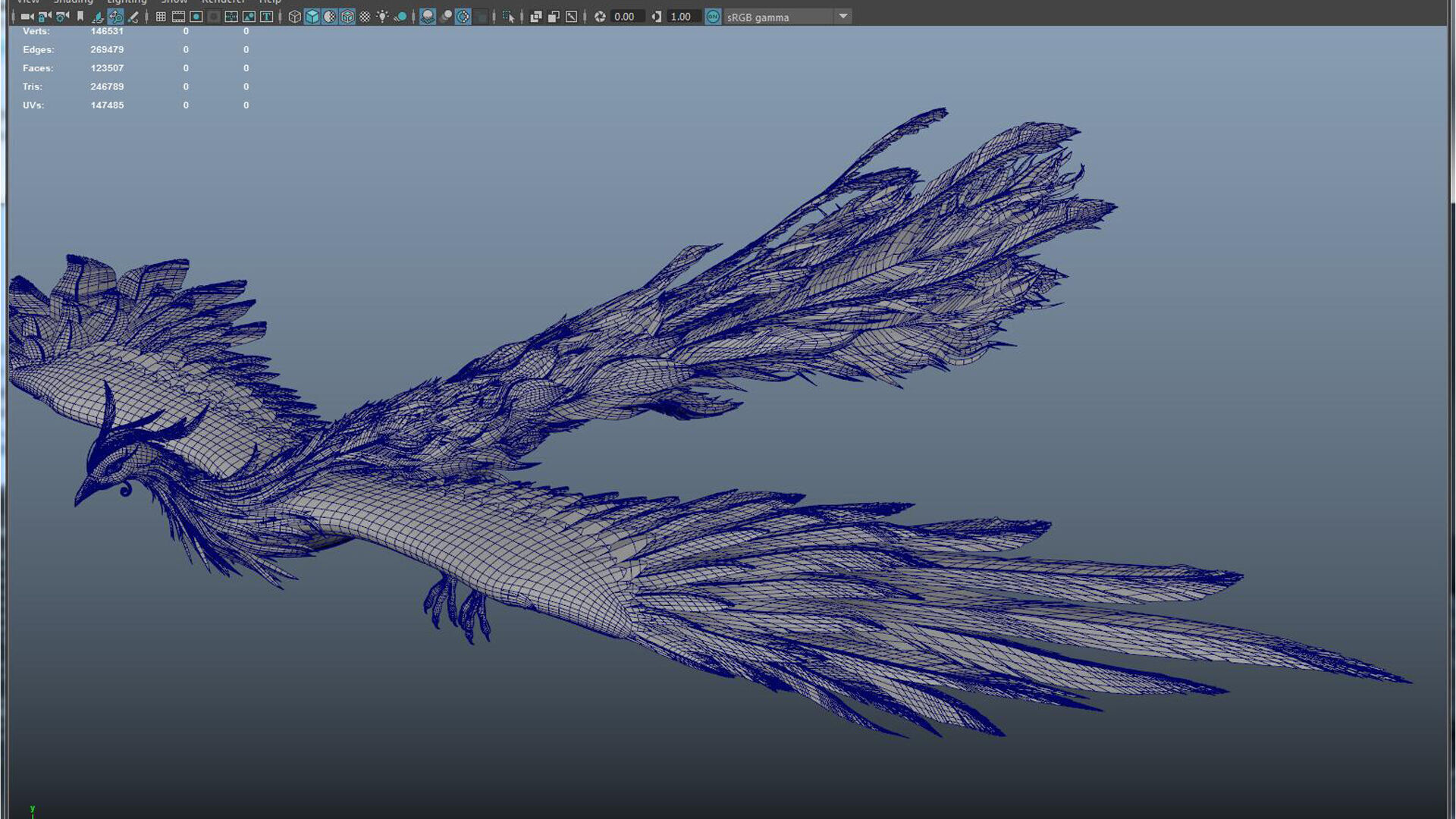 phoenix Undead bird phoenix 3D model_7