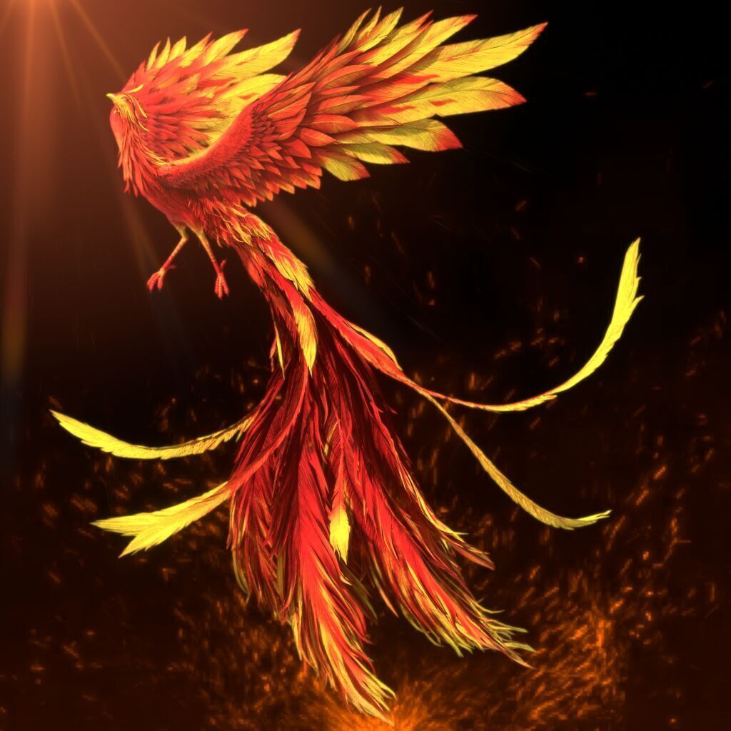 phoenix Undead bird phoenix 3D model_1