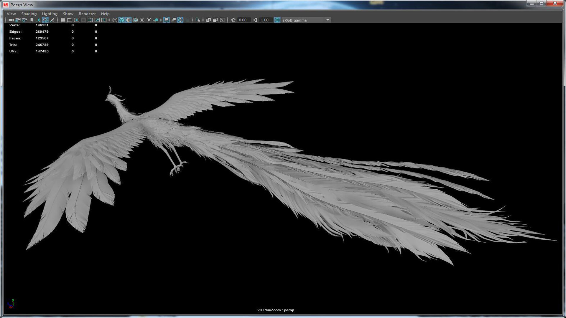 phoenix Undead bird phoenix 3D model_6