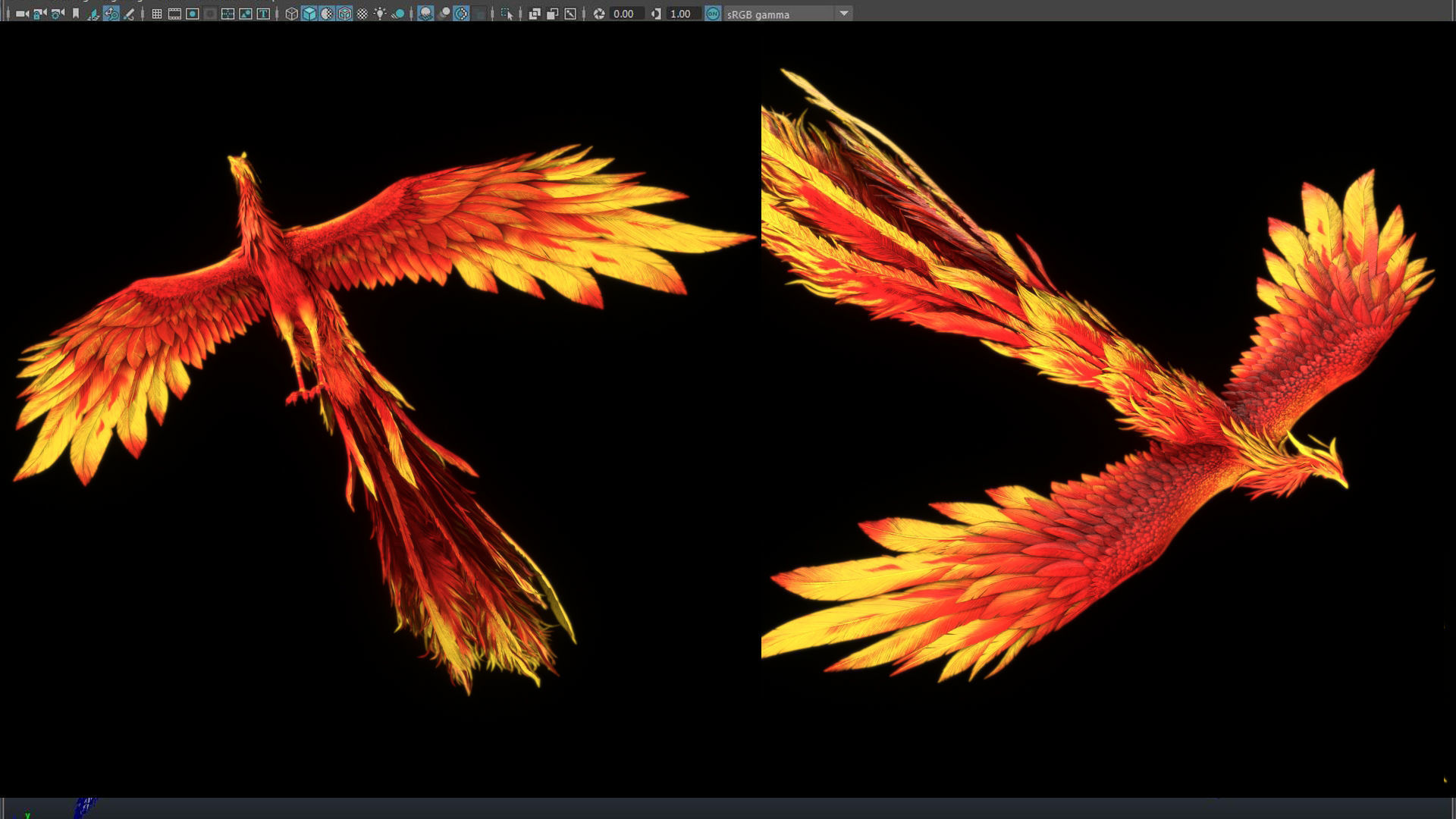 phoenix Undead bird phoenix 3D model_3