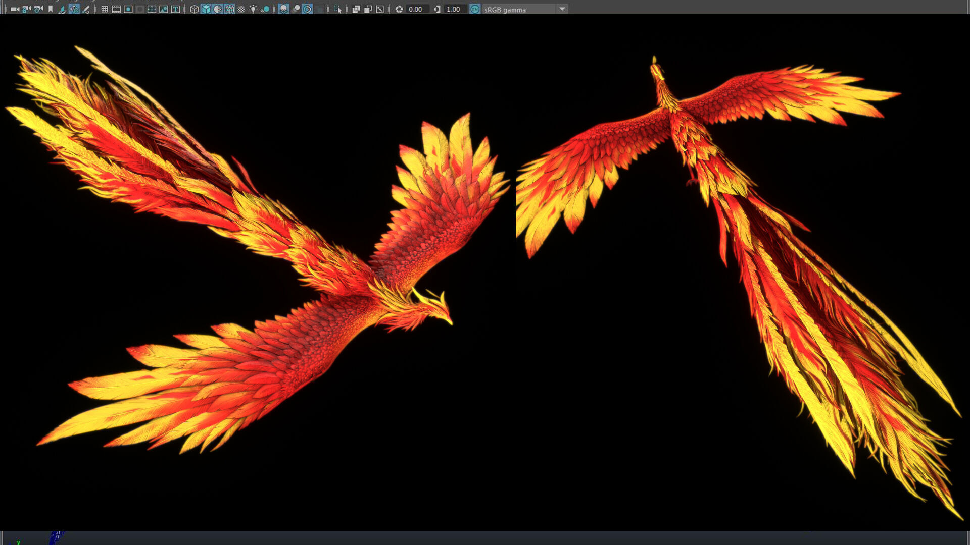 phoenix Undead bird phoenix 3D model_2