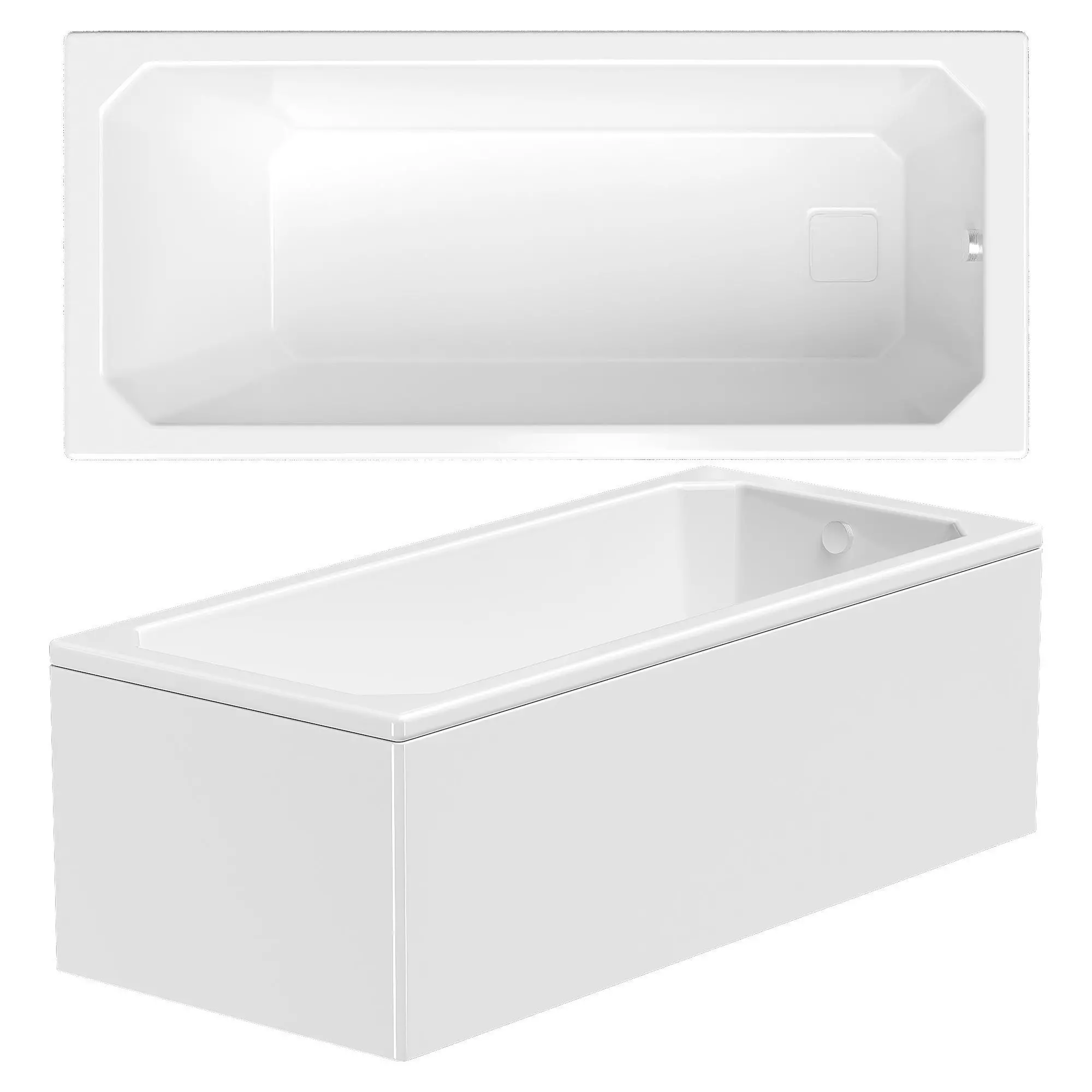 Acrylic bathtub DIWO Elista Low-poly 3D model