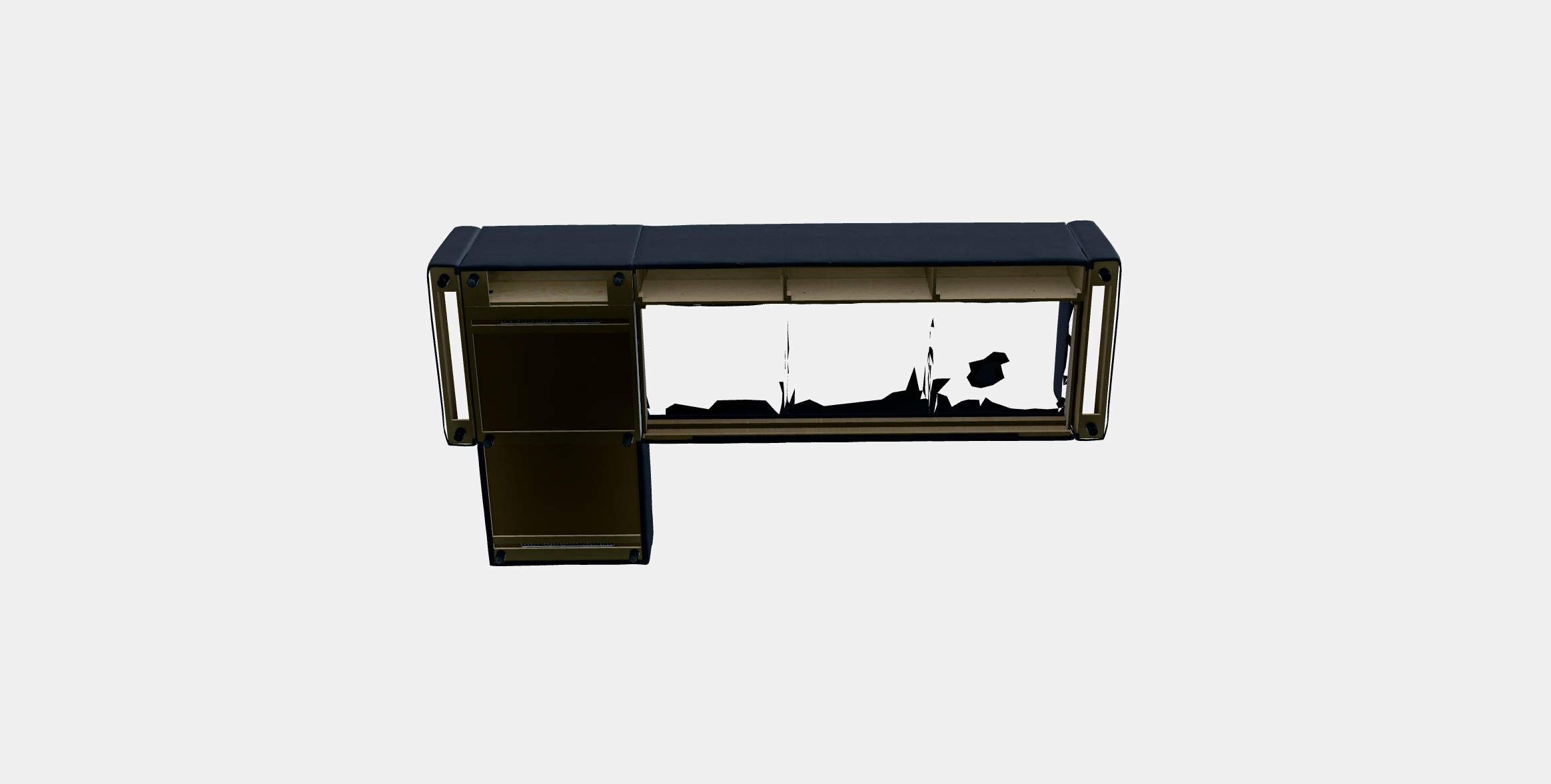 VIMLE 4-seat sofa with chaise longue 5 3D model_6