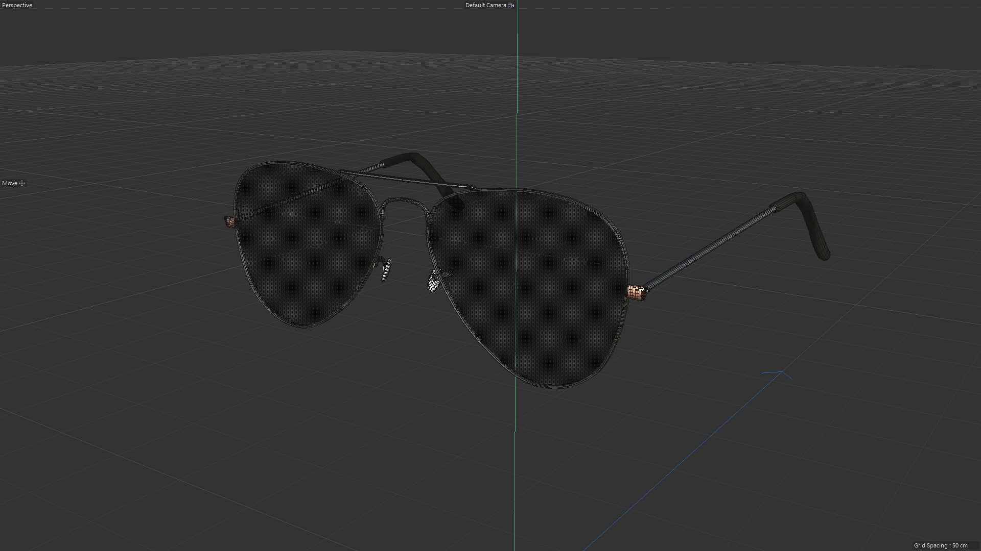 Aviator sunglasses Low-poly 3D model_9