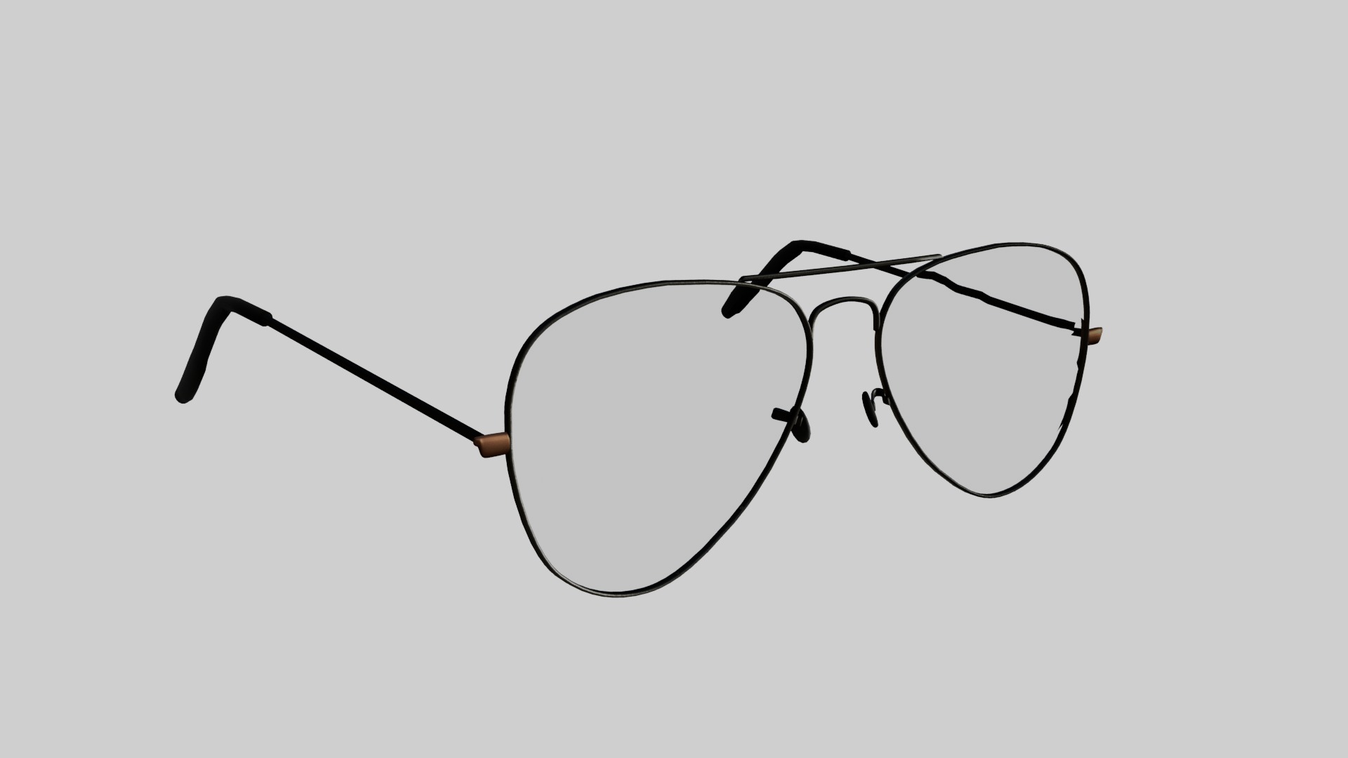 Aviator sunglasses Low-poly 3D model_4