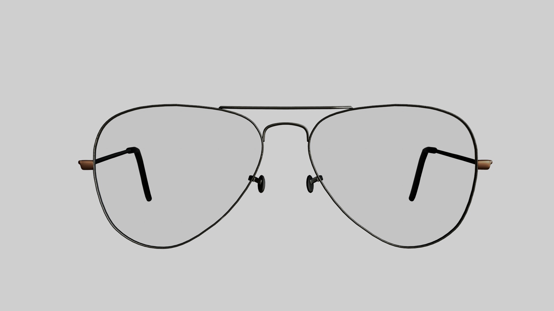 Aviator sunglasses Low-poly 3D model_2