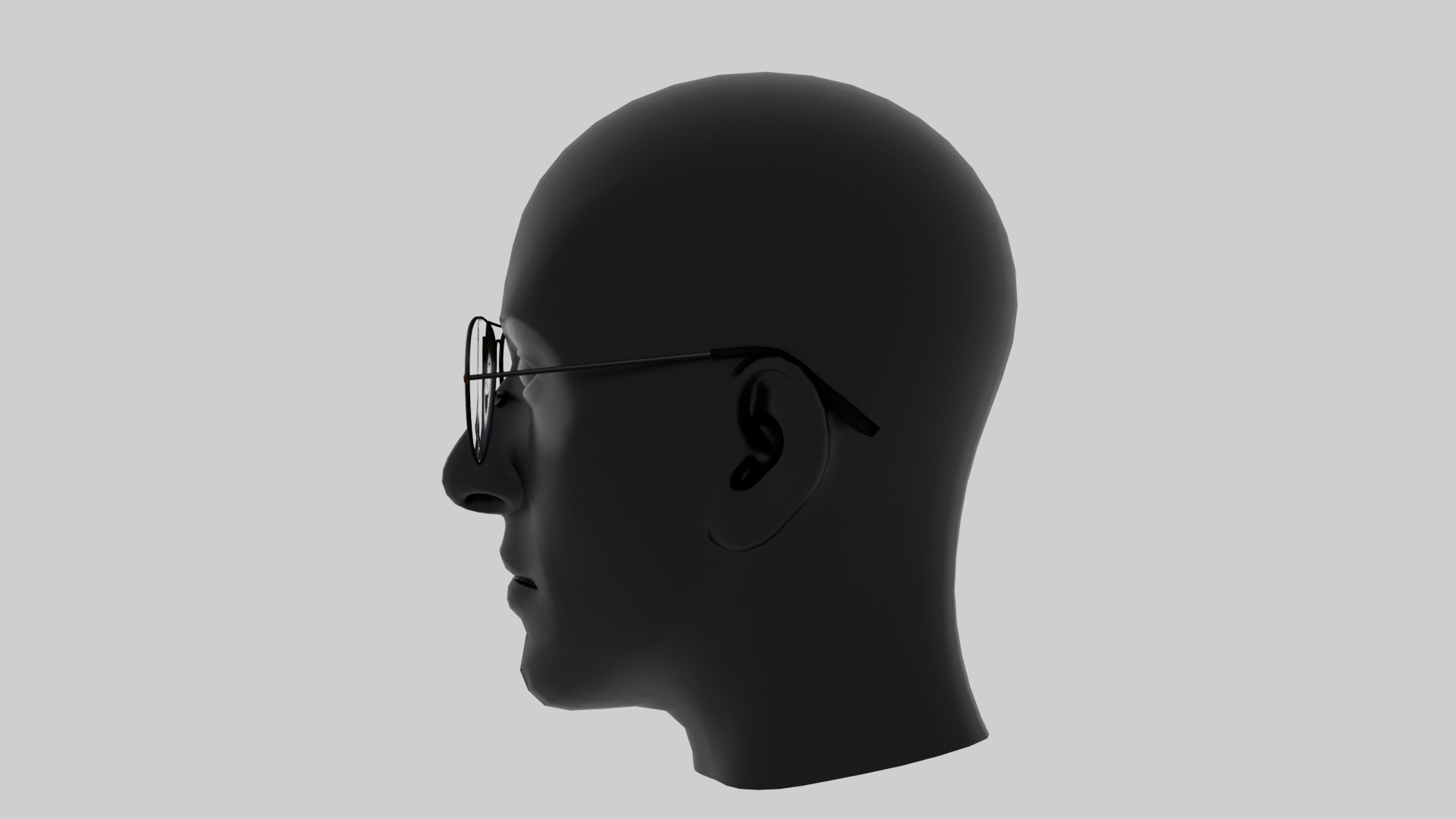 Aviator sunglasses Low-poly 3D model_5
