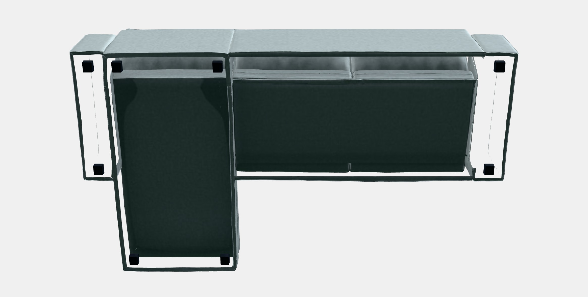 KIVIK 3-seat sofa with chaise longue 3D model_7