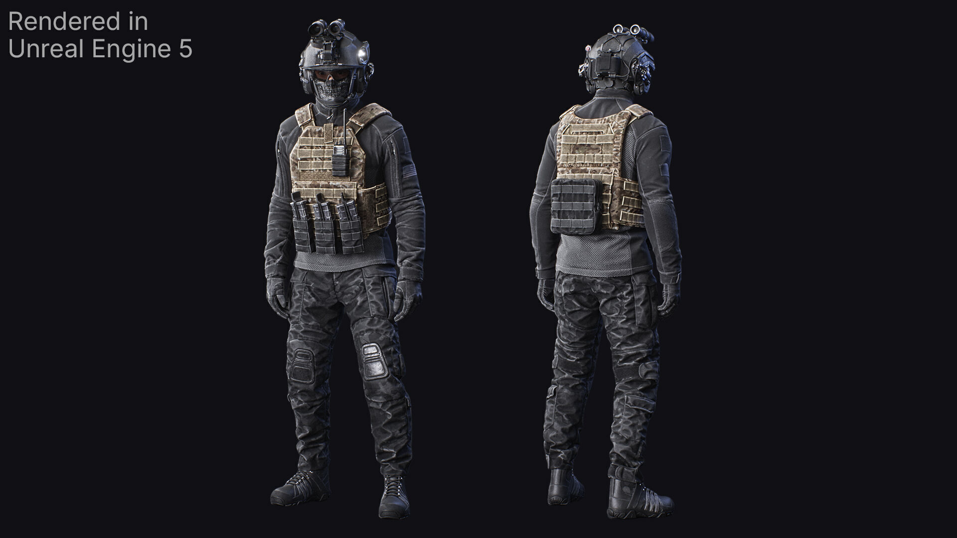Soldier Character - Tactical Spec-Ops 02 Low-poly 3D model_7