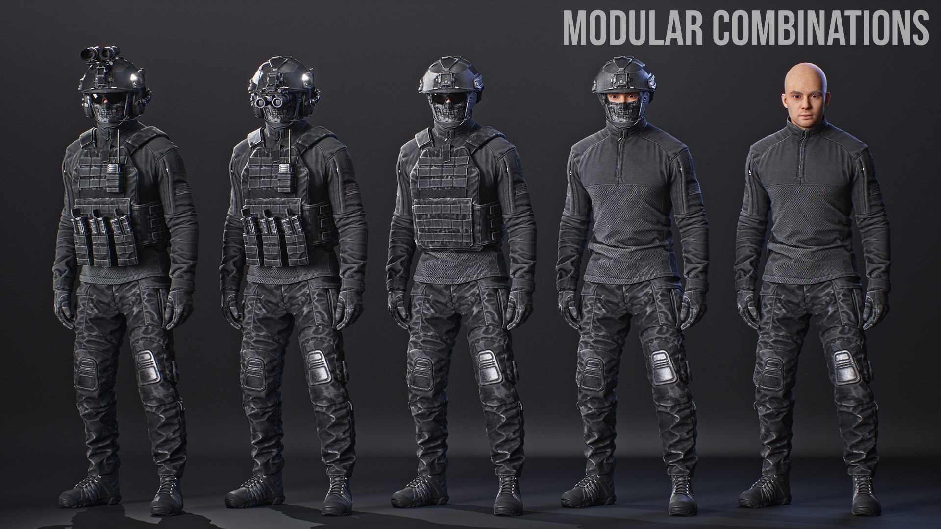 Soldier Character - Tactical Spec-Ops 02 Low-poly 3D model_5