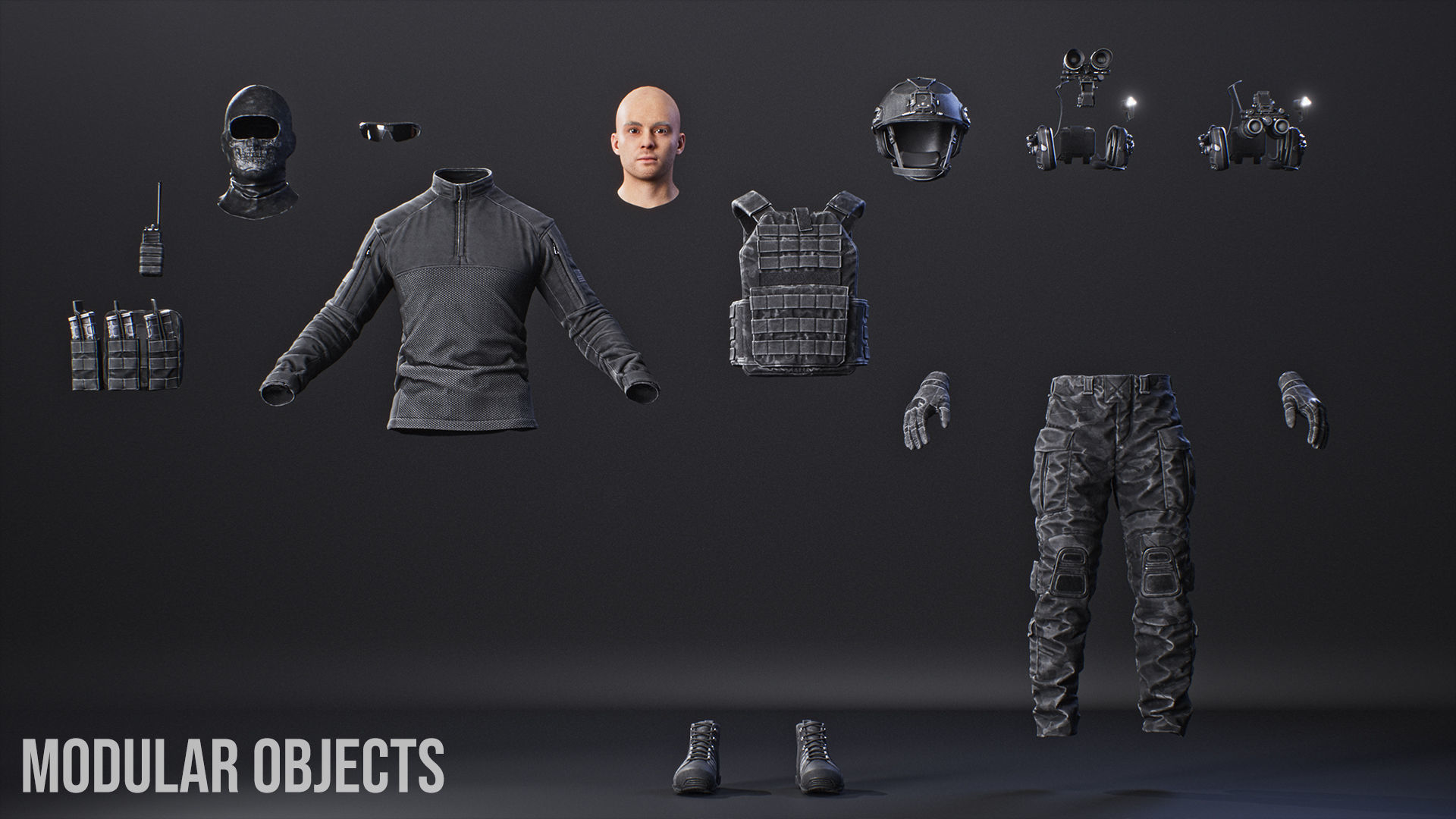 Soldier Character - Tactical Spec-Ops 02 Low-poly 3D model_4