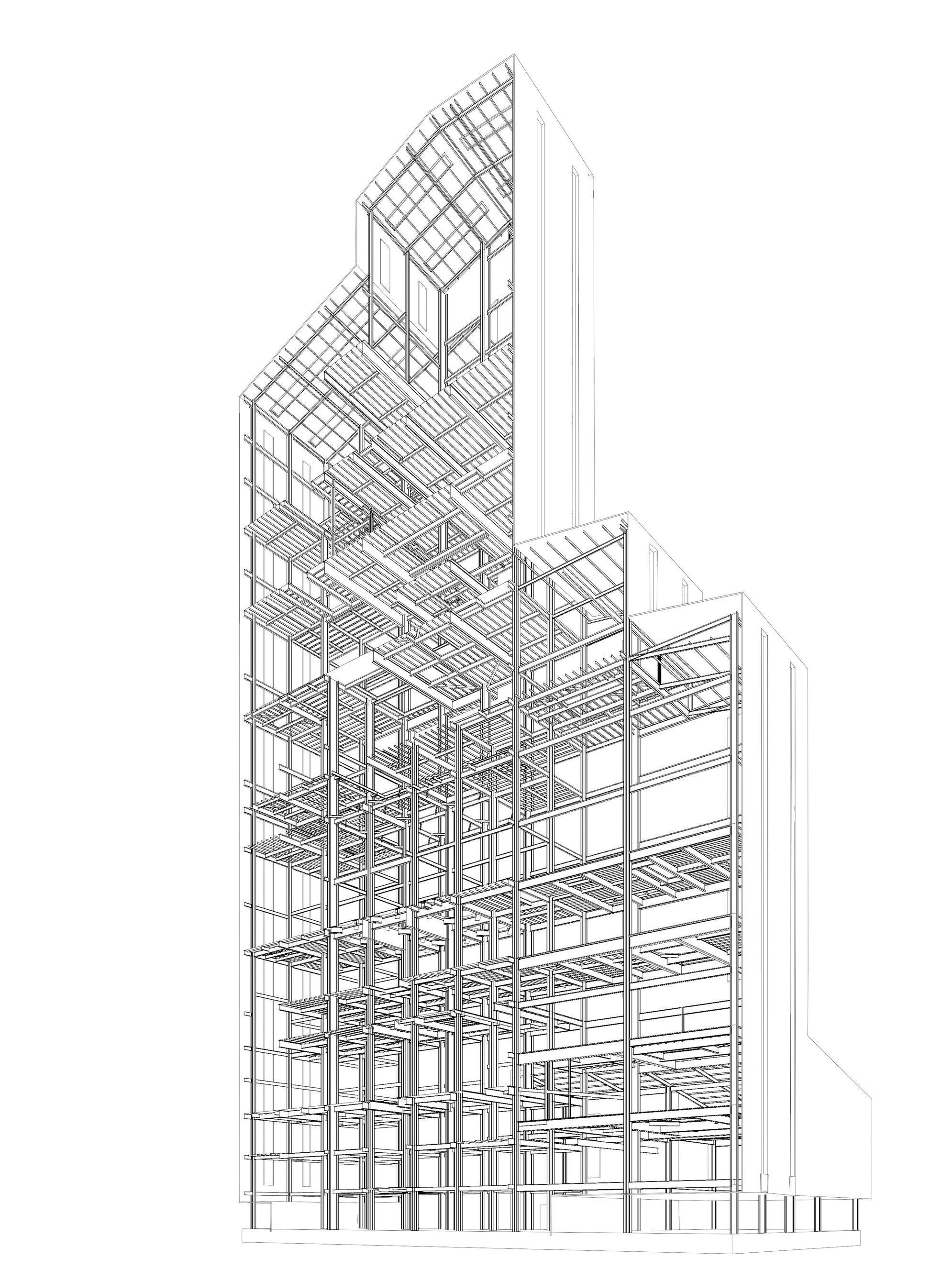 Factory tower building in section cut 25i03 3D model_11