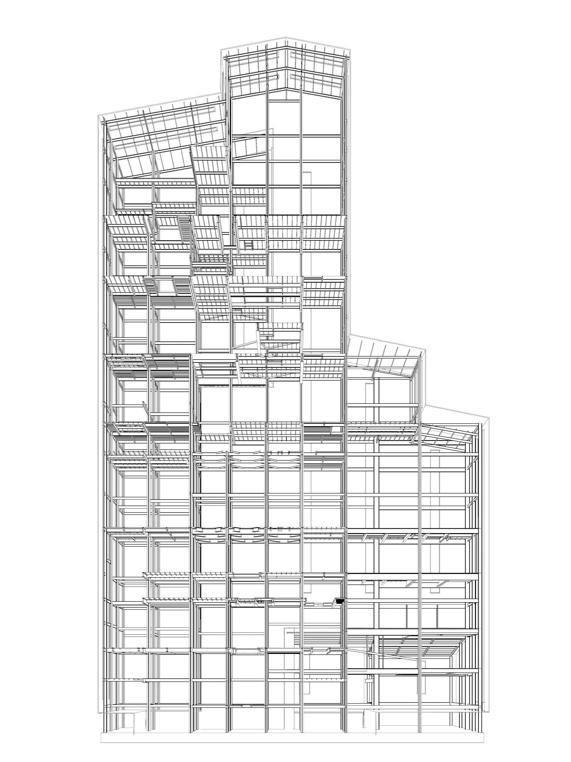Factory tower building in section cut 25i03 3D model_6