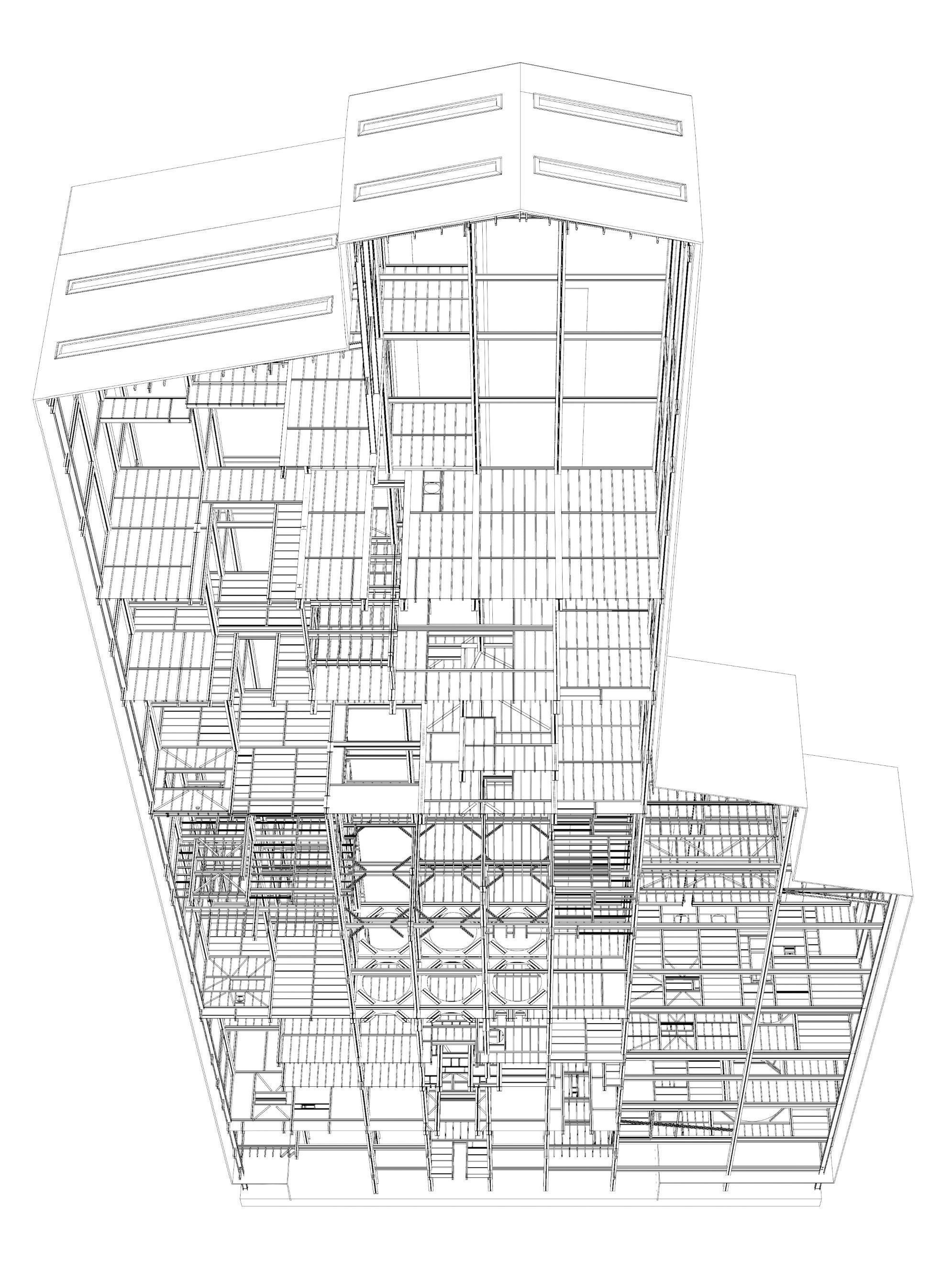 Factory tower building in section cut 25i03 3D model_8