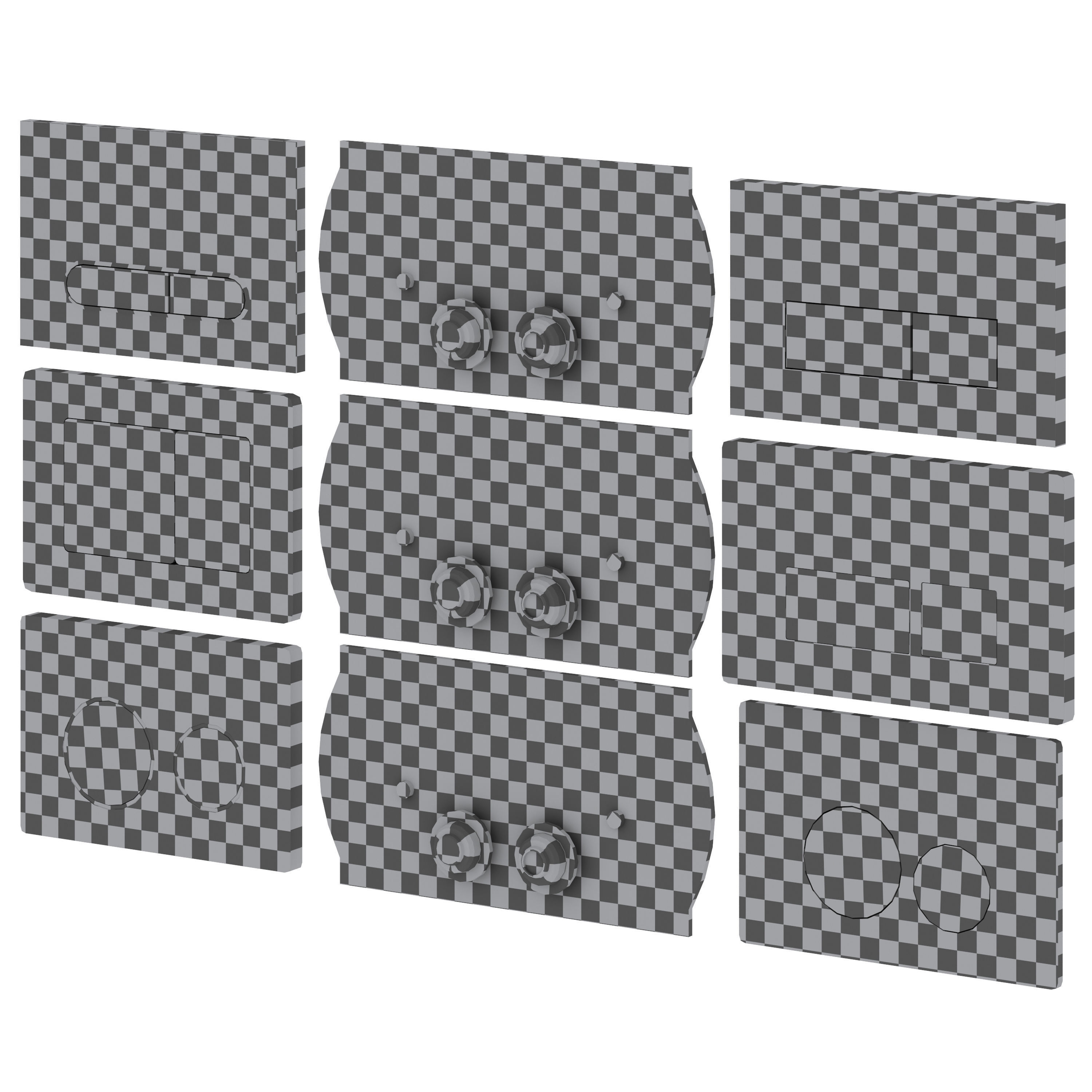 Flush button for installation by Boheme 3D model_4