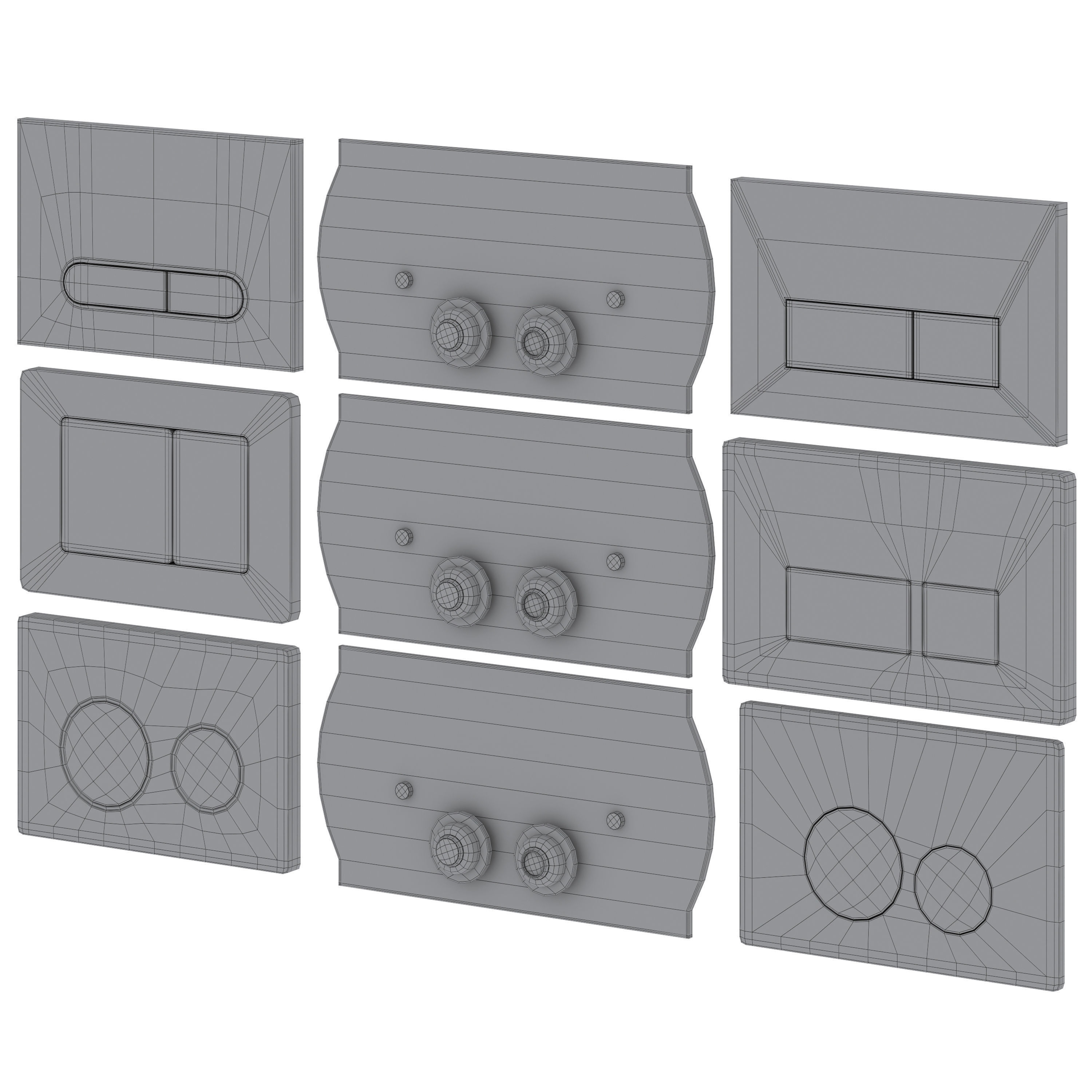 Flush button for installation by Boheme 3D model_3