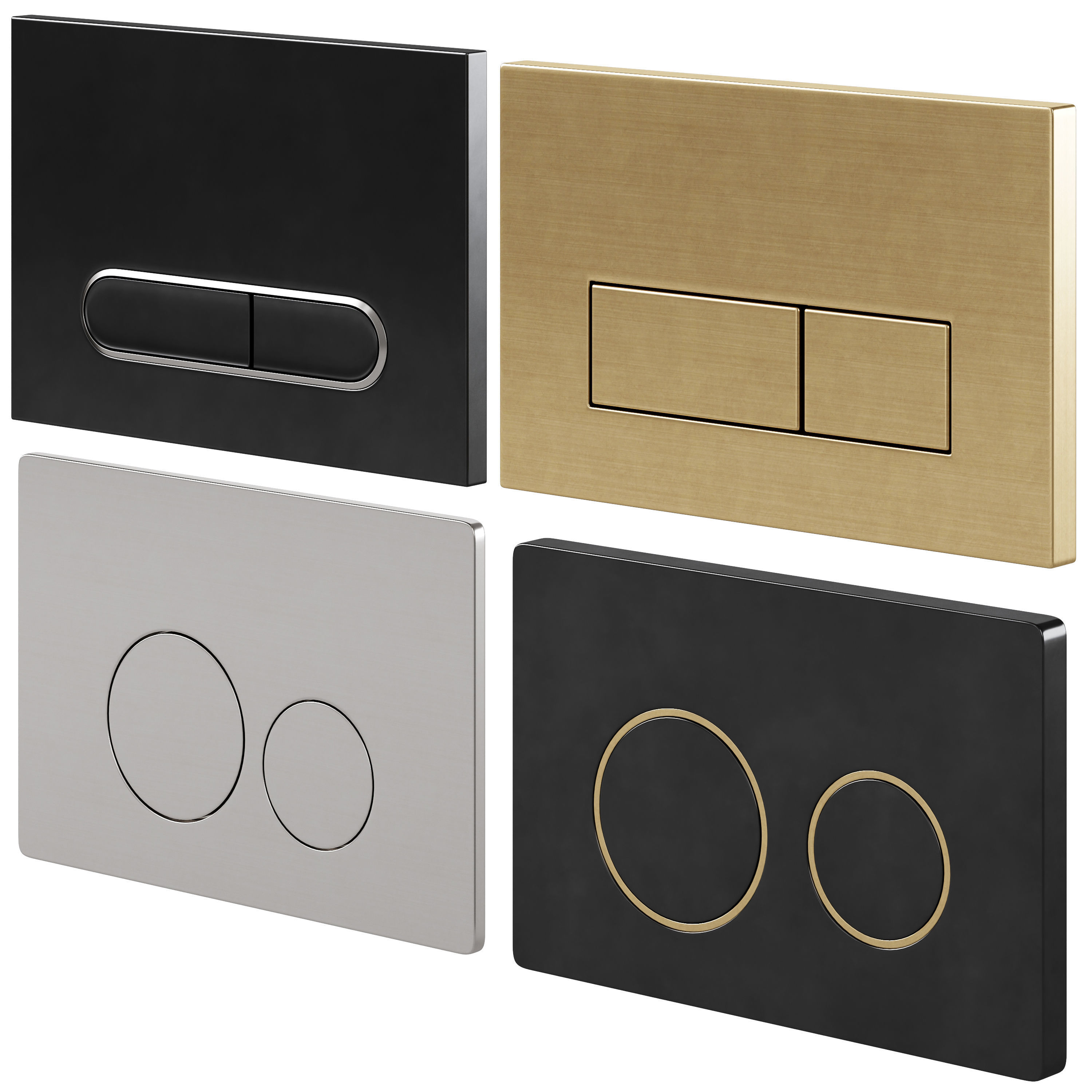 Flush button for installation by Boheme 3D model_1