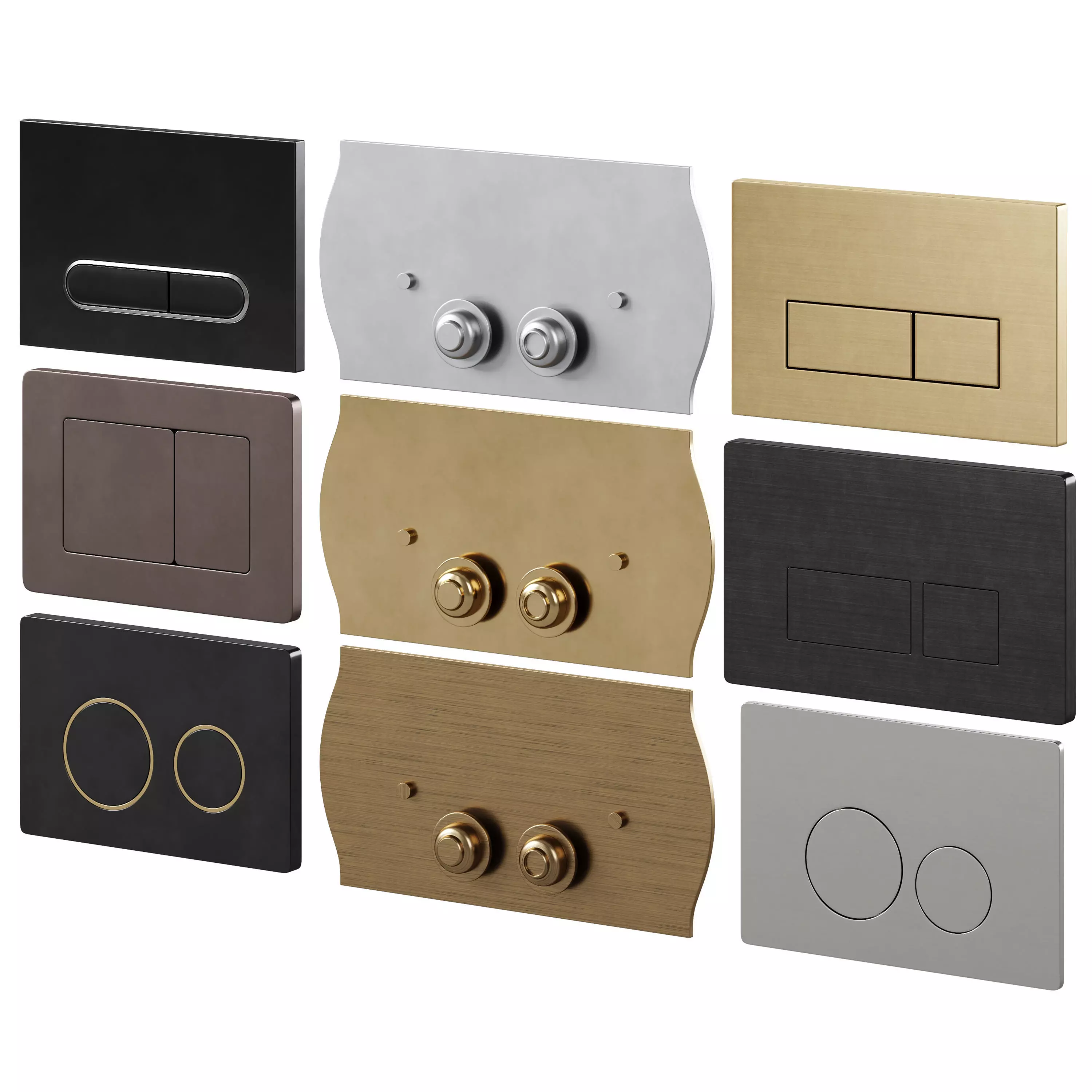 Flush button for installation by Boheme 3D model_0