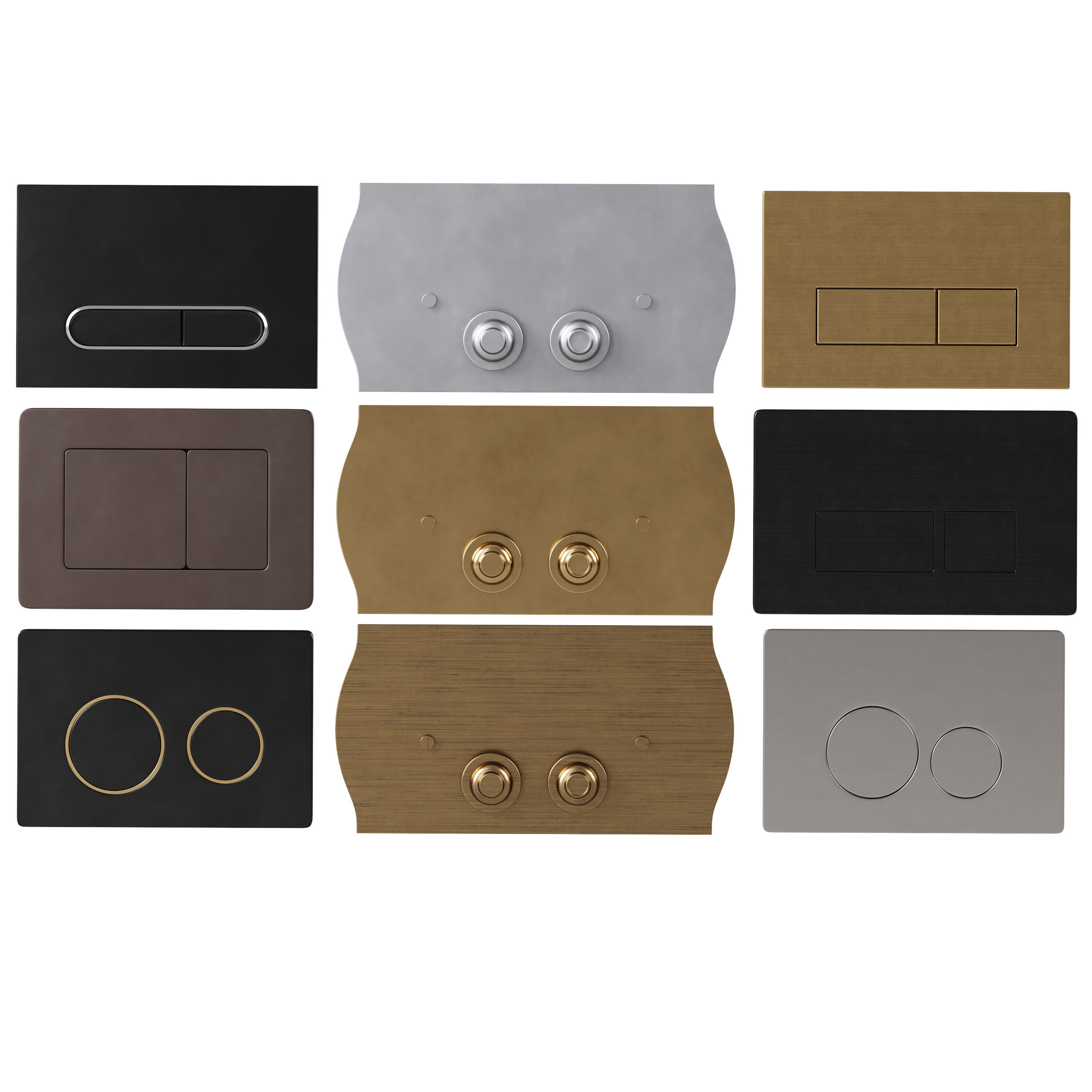 Flush button for installation by Boheme 3D model_5