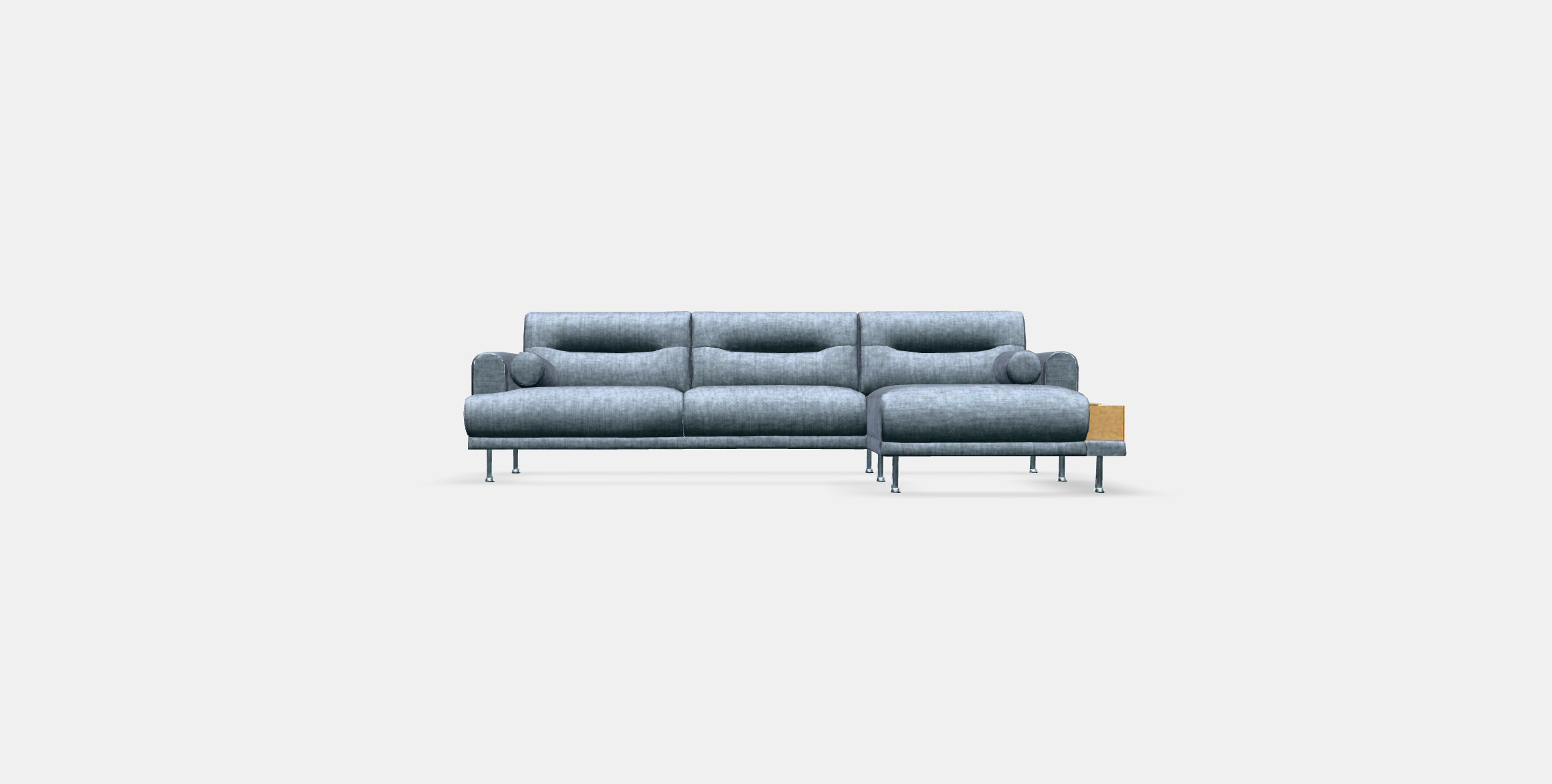 LANGARYD 3-seat sofa w chaise longue right Low-poly 3D model_8