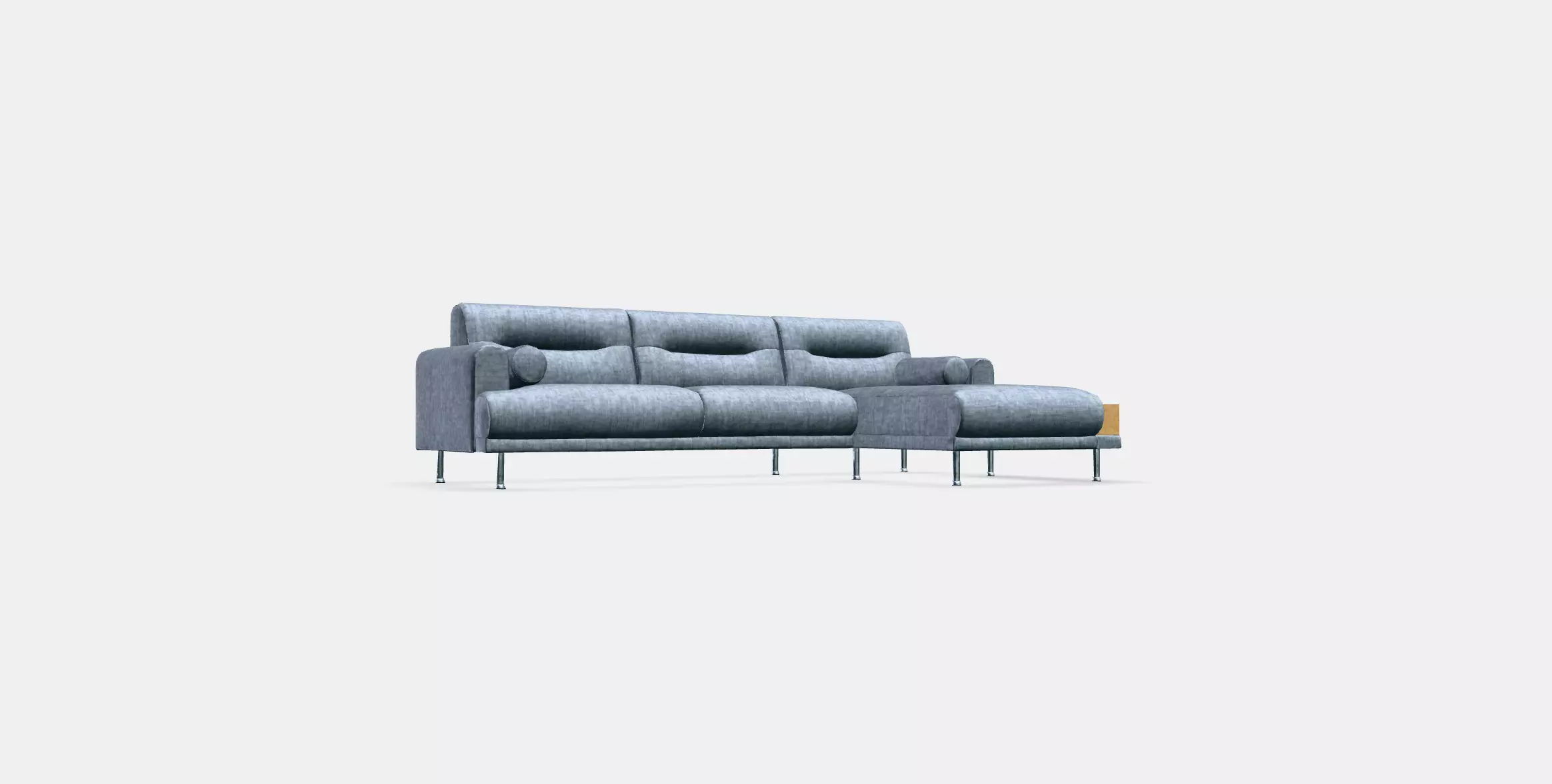 LANGARYD 3-seat sofa w chaise longue right Low-poly 3D model_0